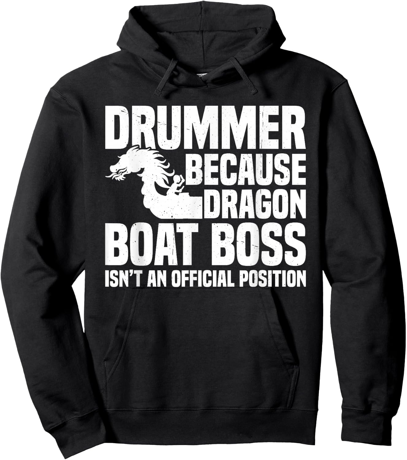 Dragon Boat Racing Team Steerer Paddling Dragon Boat Drummer Hoodie - Hoodie | Black