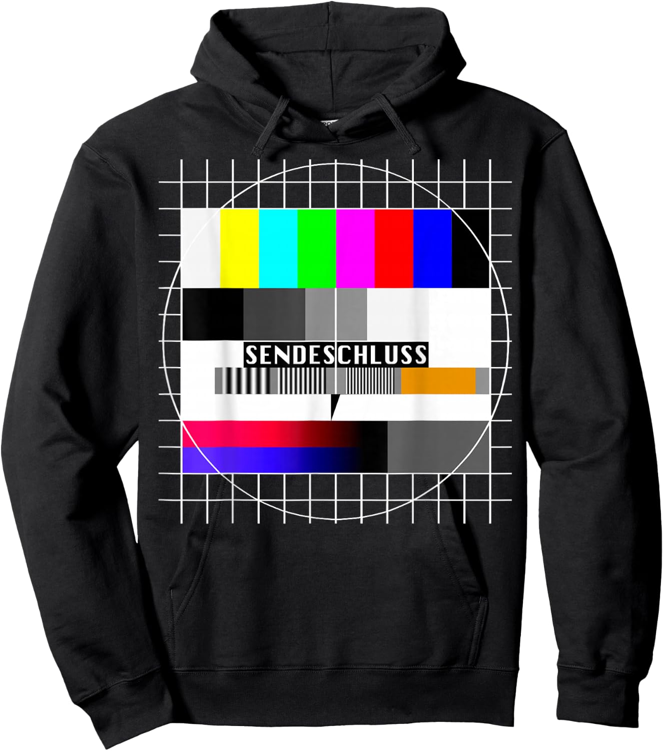 Test Image Sendeschluss 90s Party 80s Outfit Costume , black Hoodie - Hoodie | Black