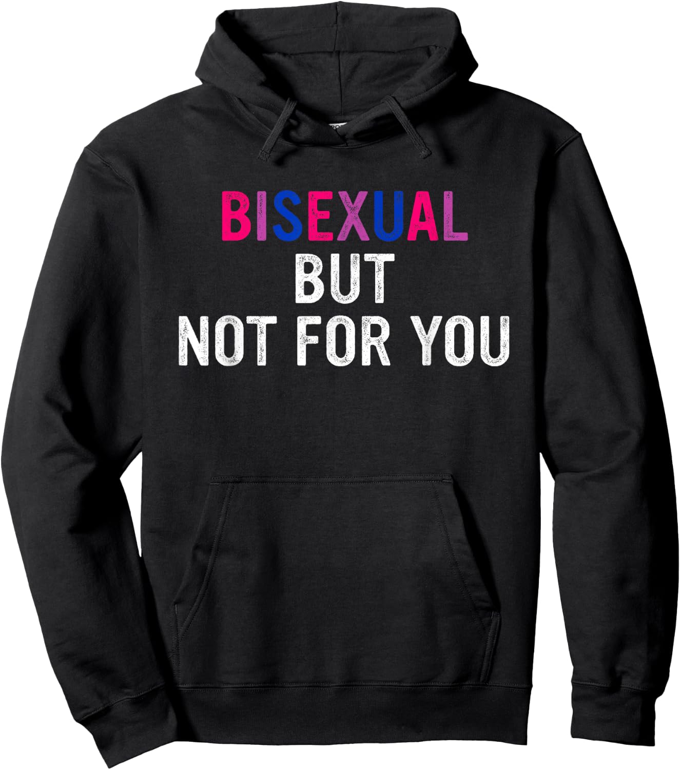 Bisexual But Not for You Bi Pride Flag LGBTQ Design Hoodie - Hoodie | Black