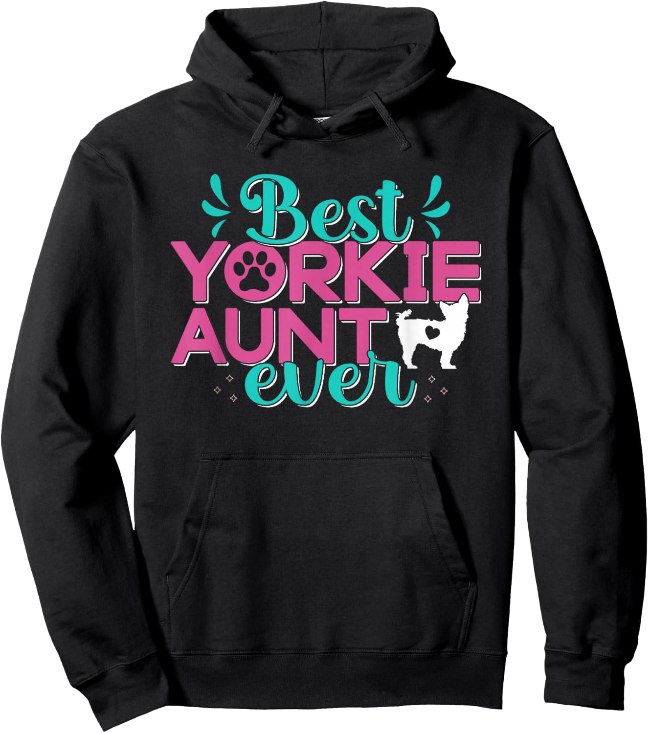Best Yorkie Aunt Yorkshire Terrier Dog Lovers Hoodie - Hoodie | Black