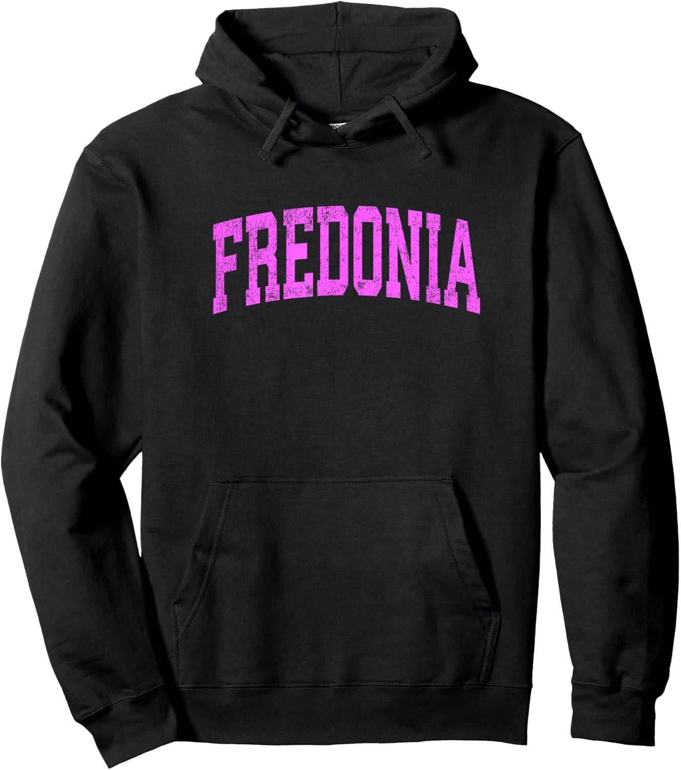 Fredonia New York NY Vintage Athletic Sports Pink Design Hoodie - Hoodie | Black