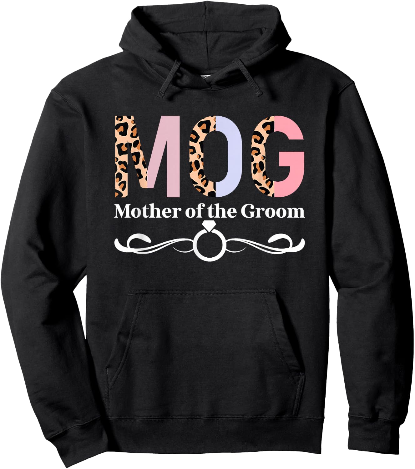 MOG Mother of The Groom Leopard Mama of The Groom Hoodie - Hoodie | Black