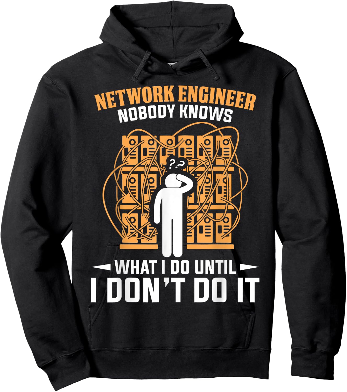 Network Engineer Shirt Funny Network Engineering Gift Hoodie - Hoodie | Black