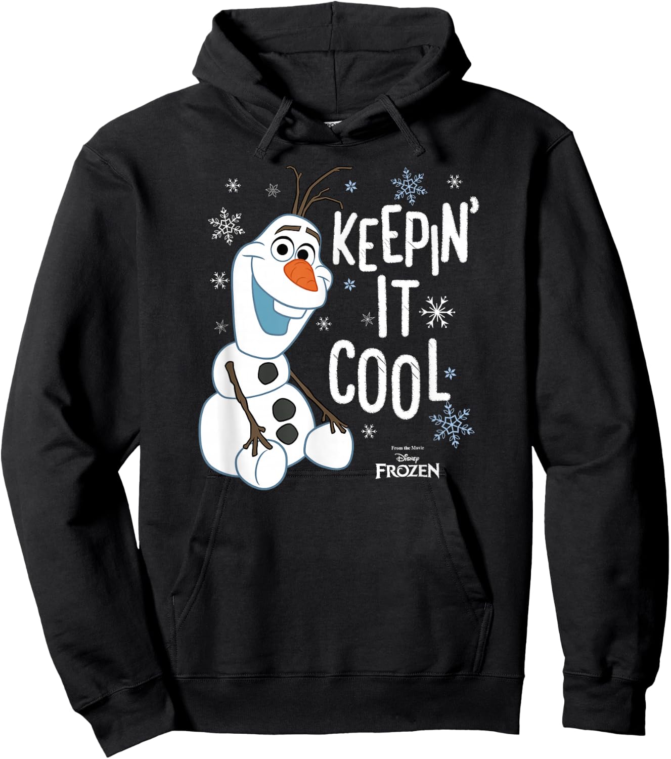 Disney Frozen Olaf Keepin It Cool , black Hoodie - Hoodie | Black