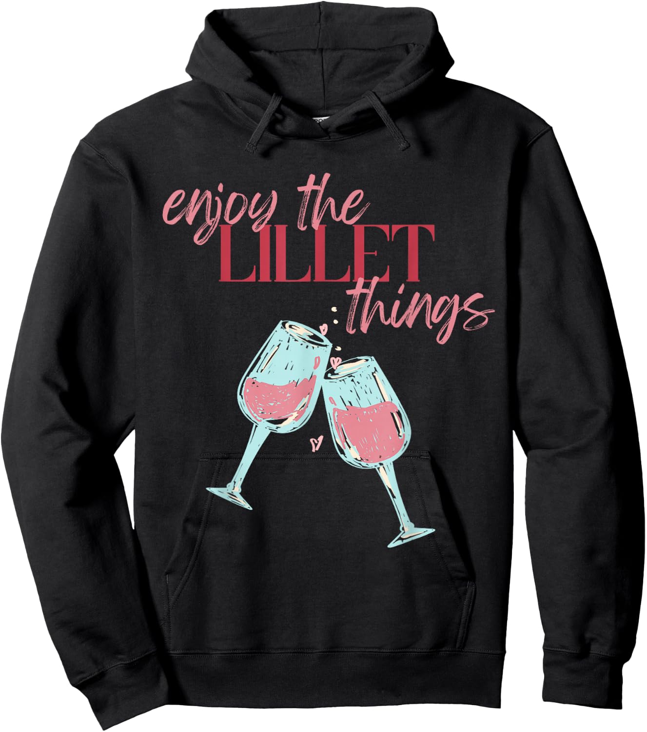 Enjoy the Lillet Things Summer Fruits Wine Cocktail , black Hoodie - Hoodie | Black