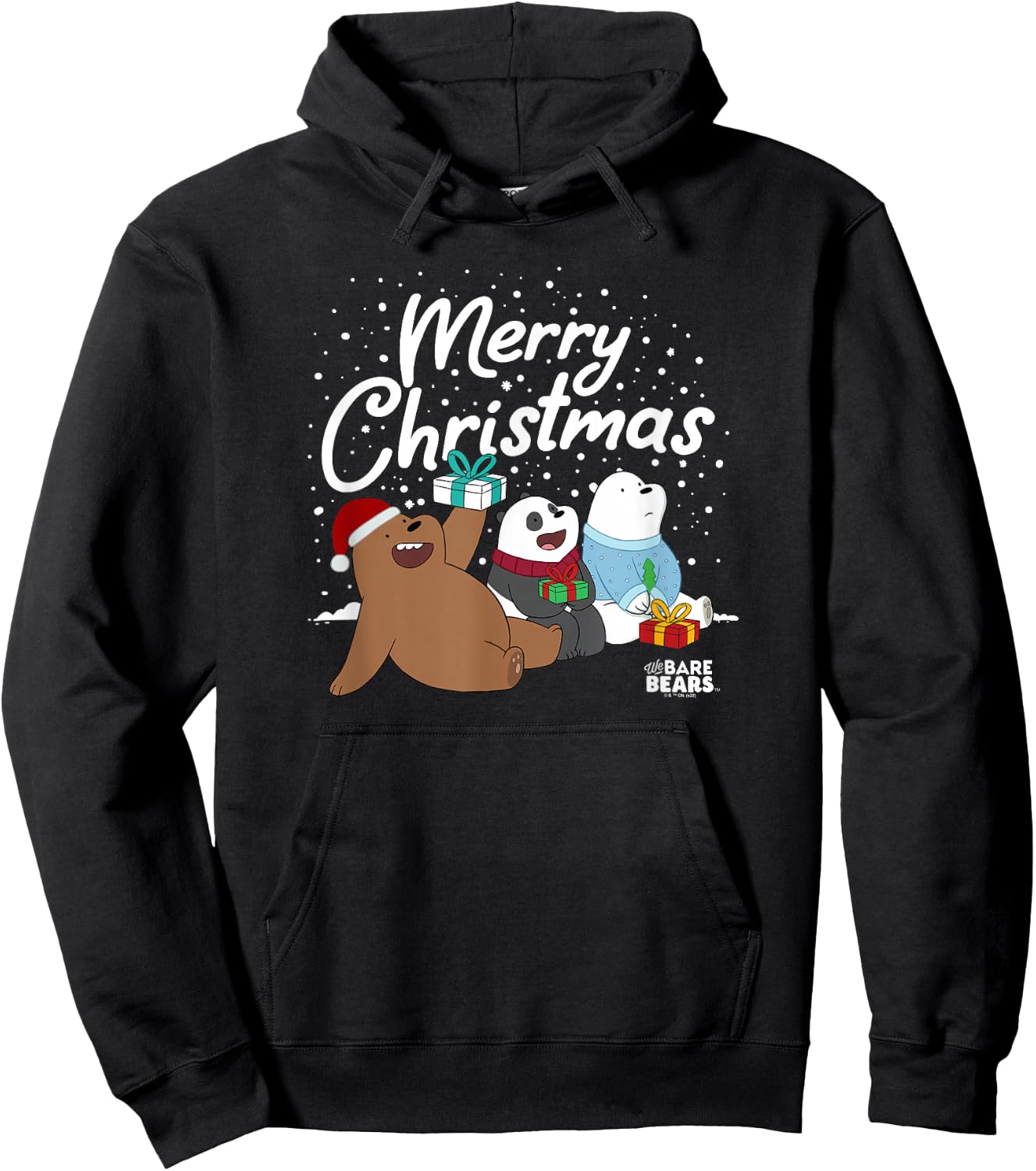 We Bare Bears Christmas Present Friends Hoodie - Hoodie | Black