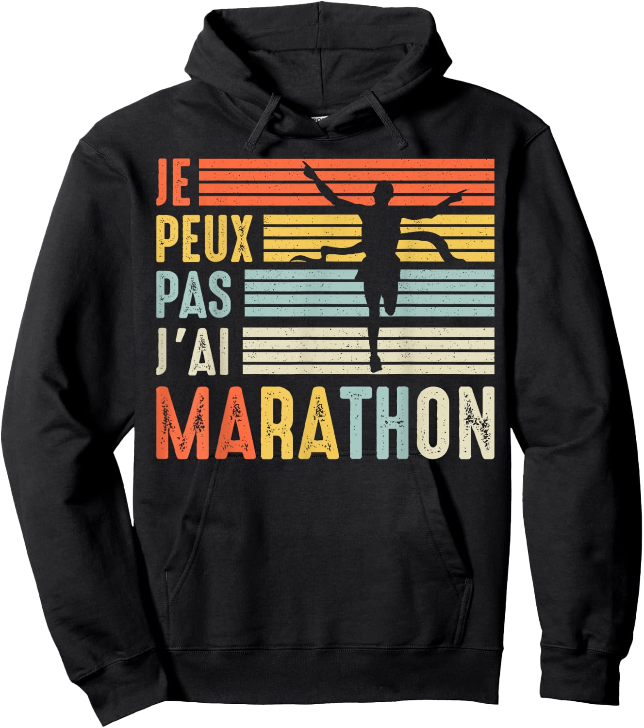 Je Peux Pas Je ai marathon Running Marathon Runner , Black, S Hoodie - Hoodie | Black