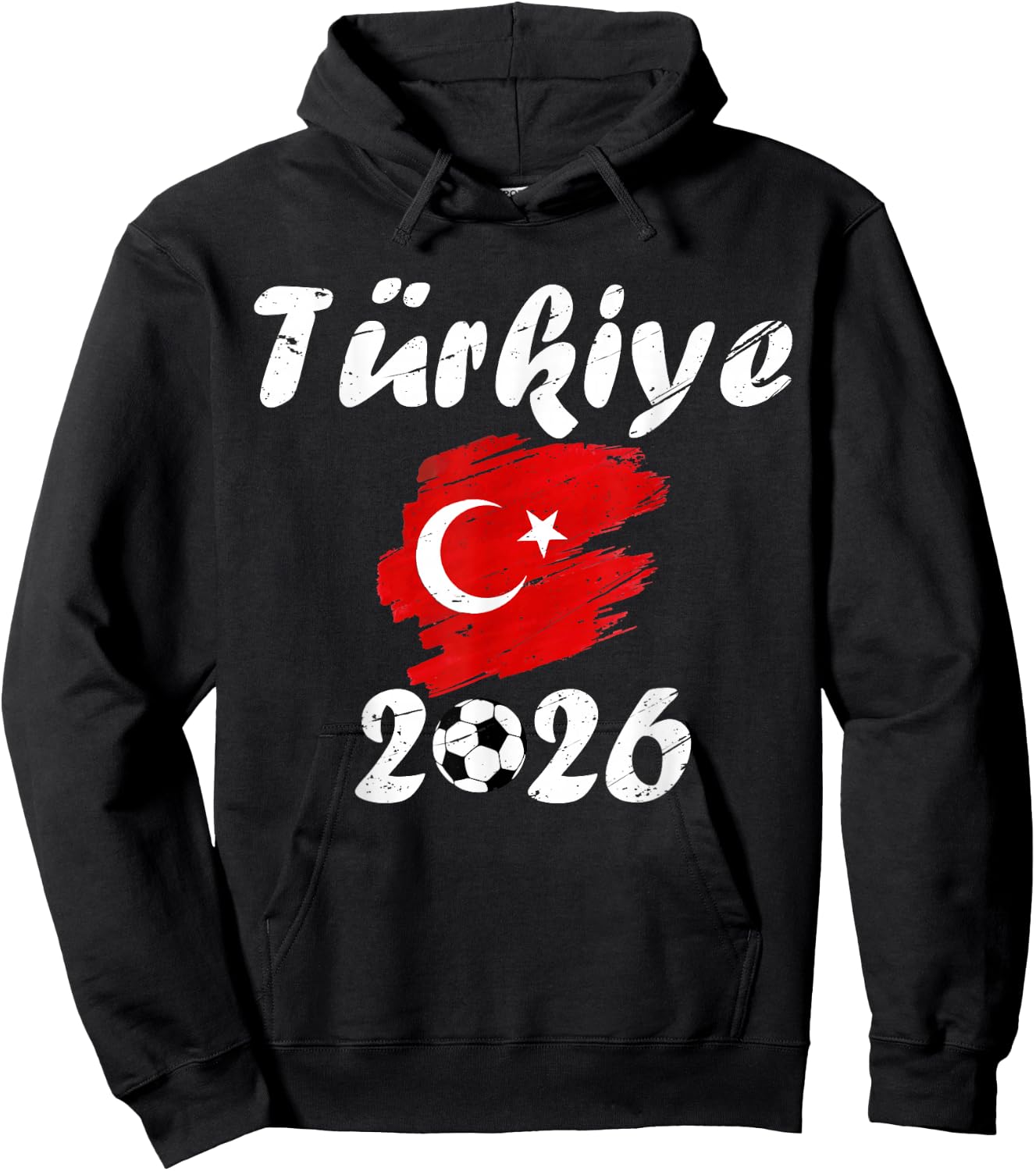 Turkey Football Supporter 2026 Soccer Fan Turkish Flag 2026 Hoodie - Hoodie | Black