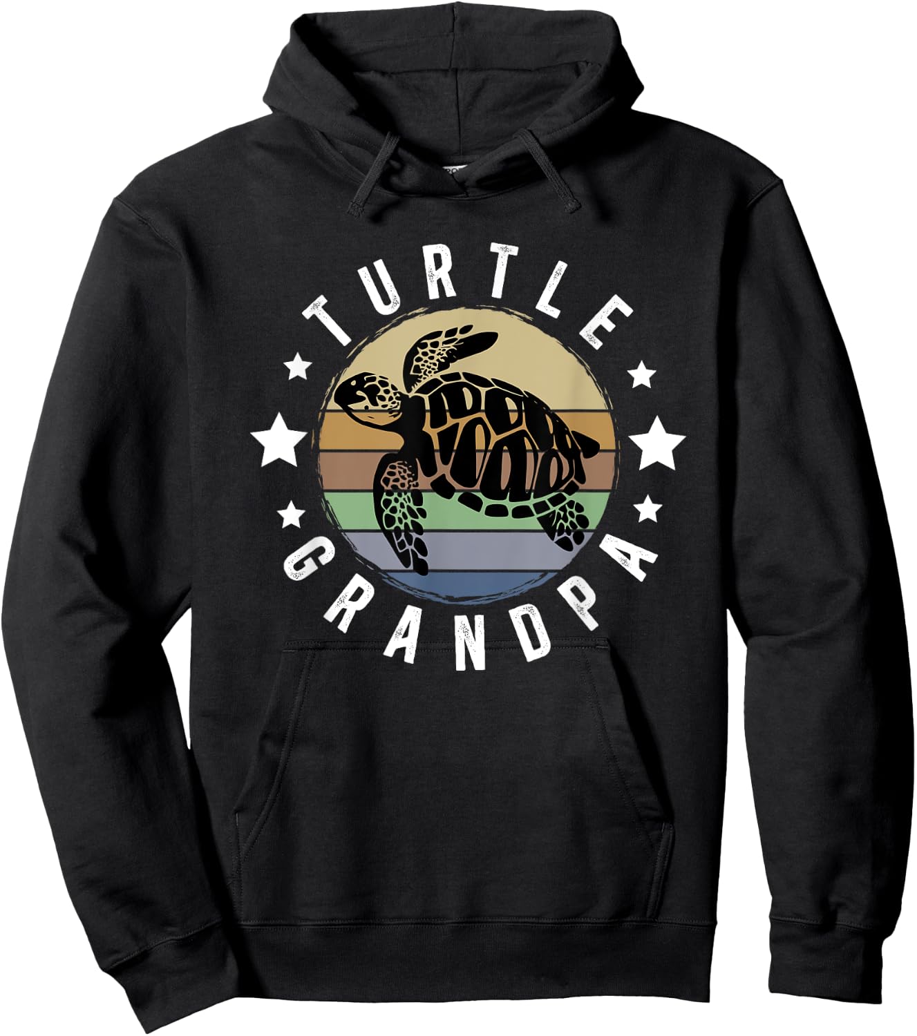 Turtle Grandpa Turtle Grandfather Turtle Owner Turtle Lover Hoodie - Hoodie | Black