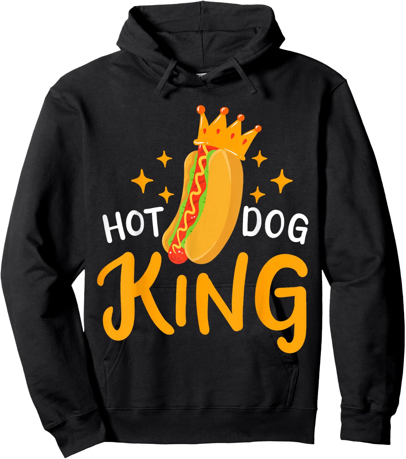 Hot Dog Hotdog King Foodie Women Girls Kids Hoodie - Hoodie | Black