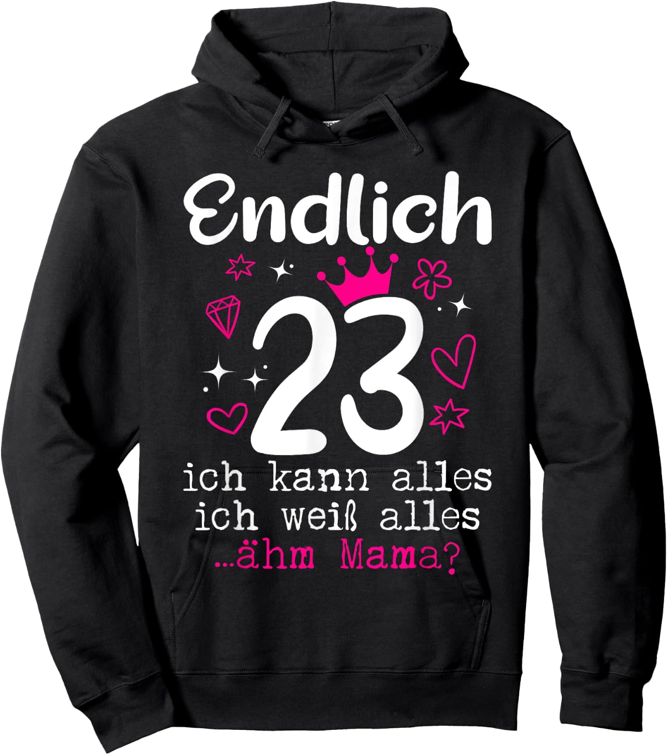 23rd Birthday Girl Woman Daughter Finally 23 Years Women's , black Hoodie - Hoodie | Black