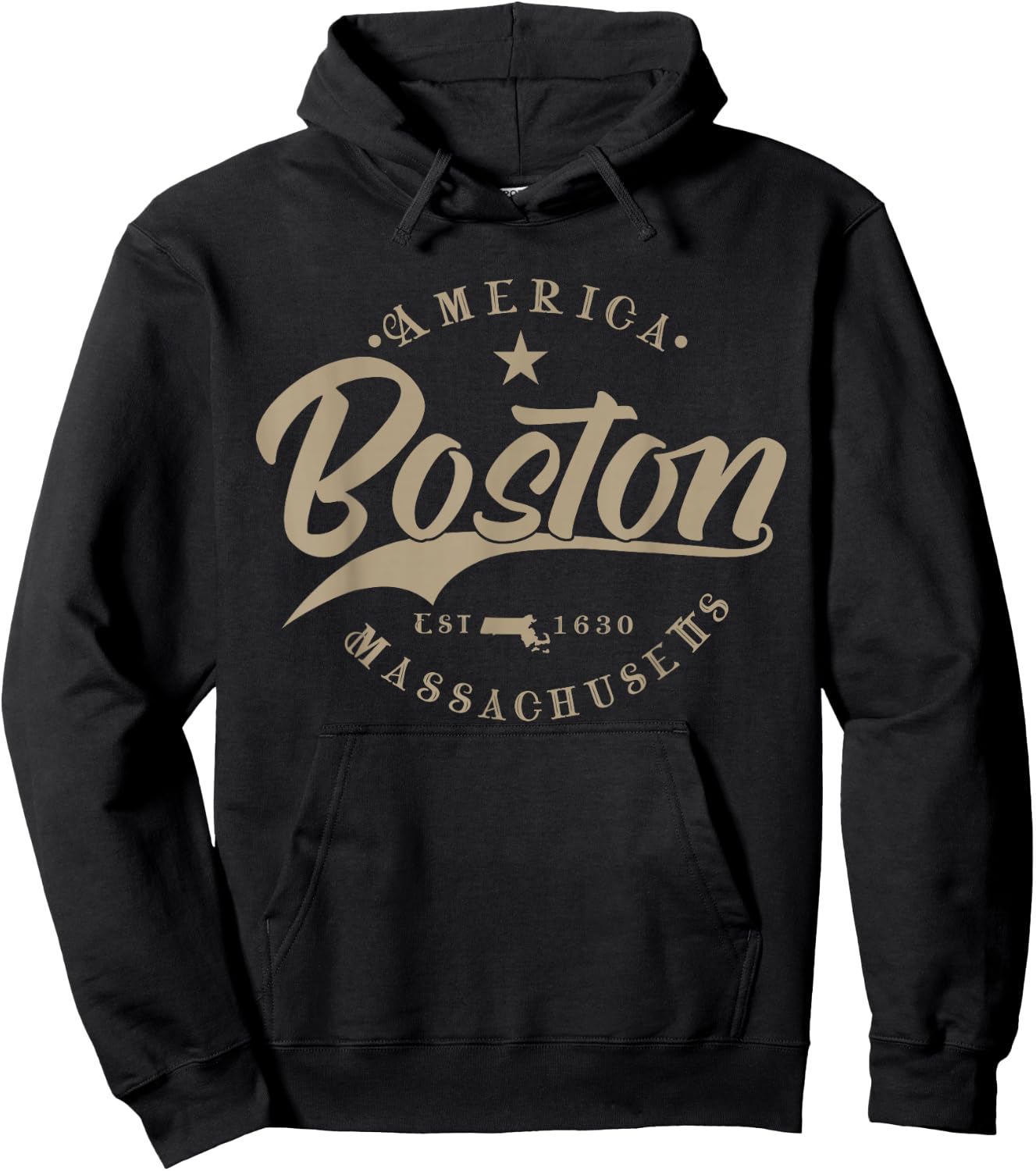 Boston | Massachusetts Hoodie - Hoodie | Black