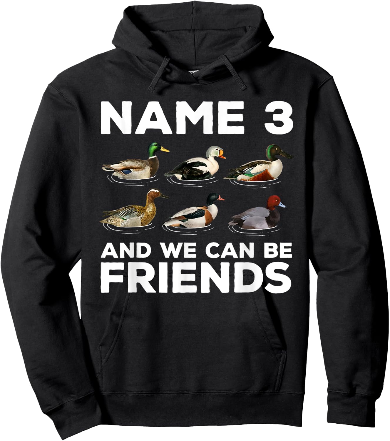 Duck Hunting Design Women Wildlife Hunt Duck Hunter Hoodie - Hoodie | Black