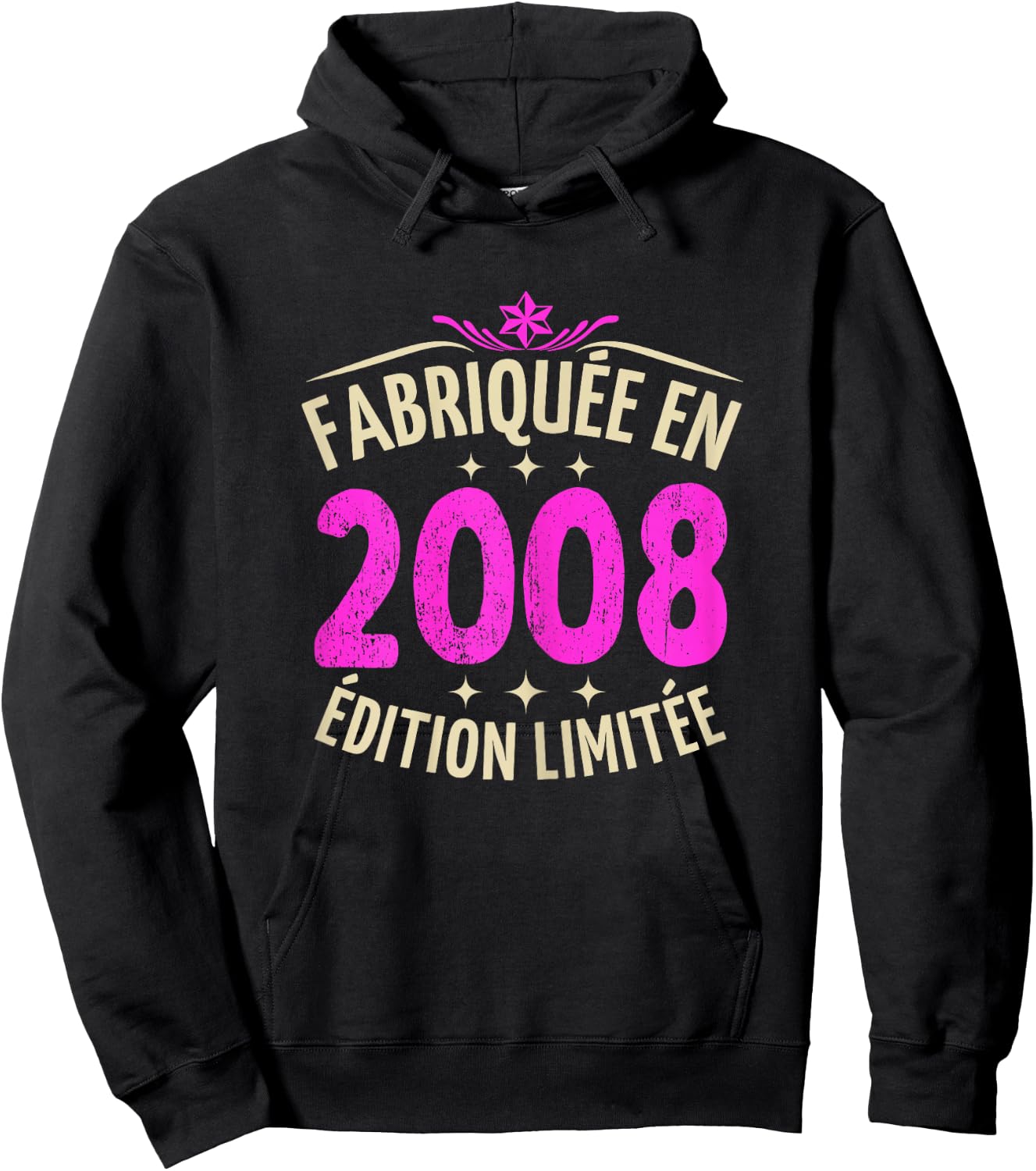 17 Years Woman 2008 Birthday 17 Years Girl Limited Edition , Black, Female X-Small Hoodie - Hoodie | Black