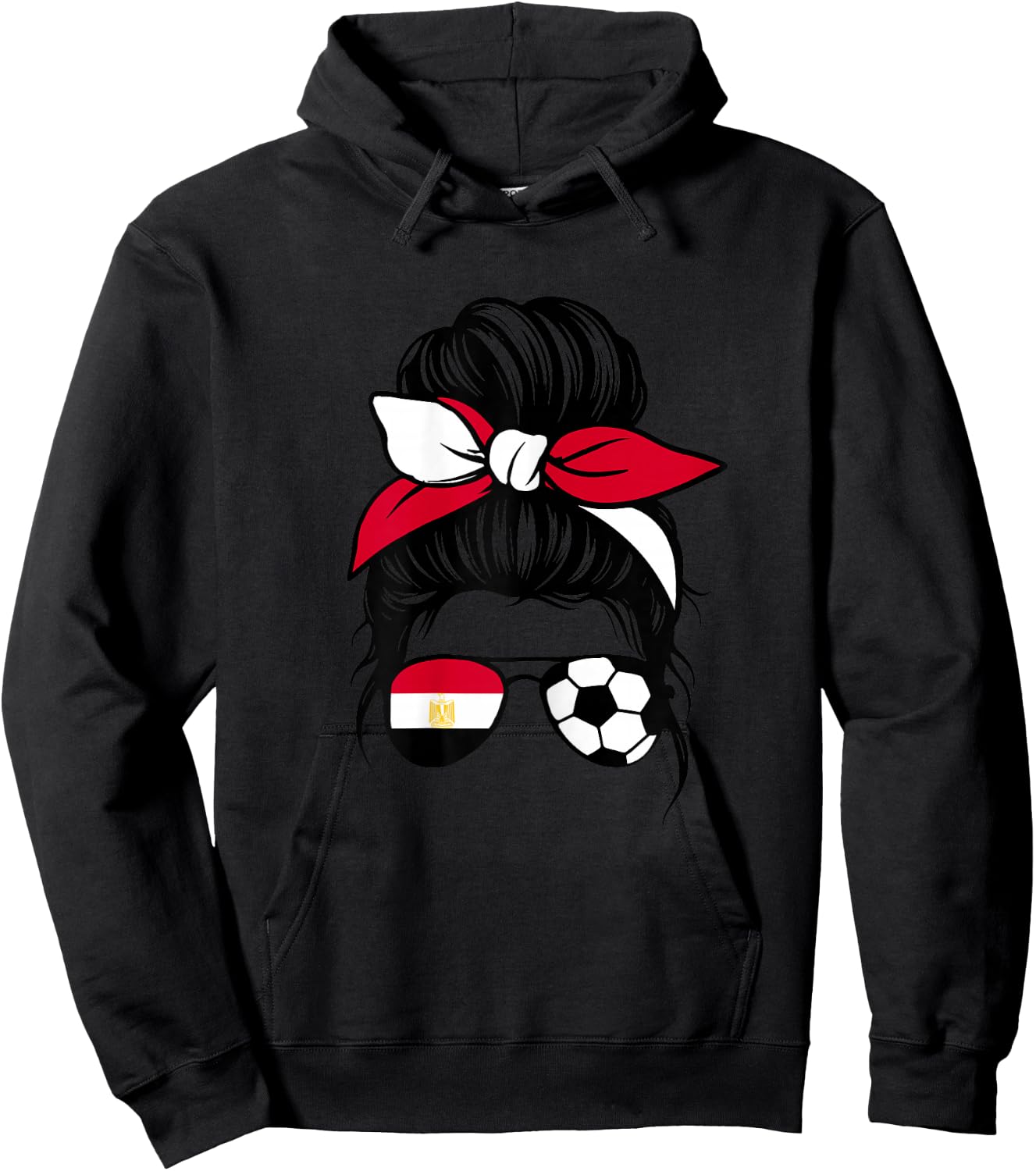 Egypt Flag Women Girls Proud Egyptian Fans Supporters Hoodie - Hoodie | Black