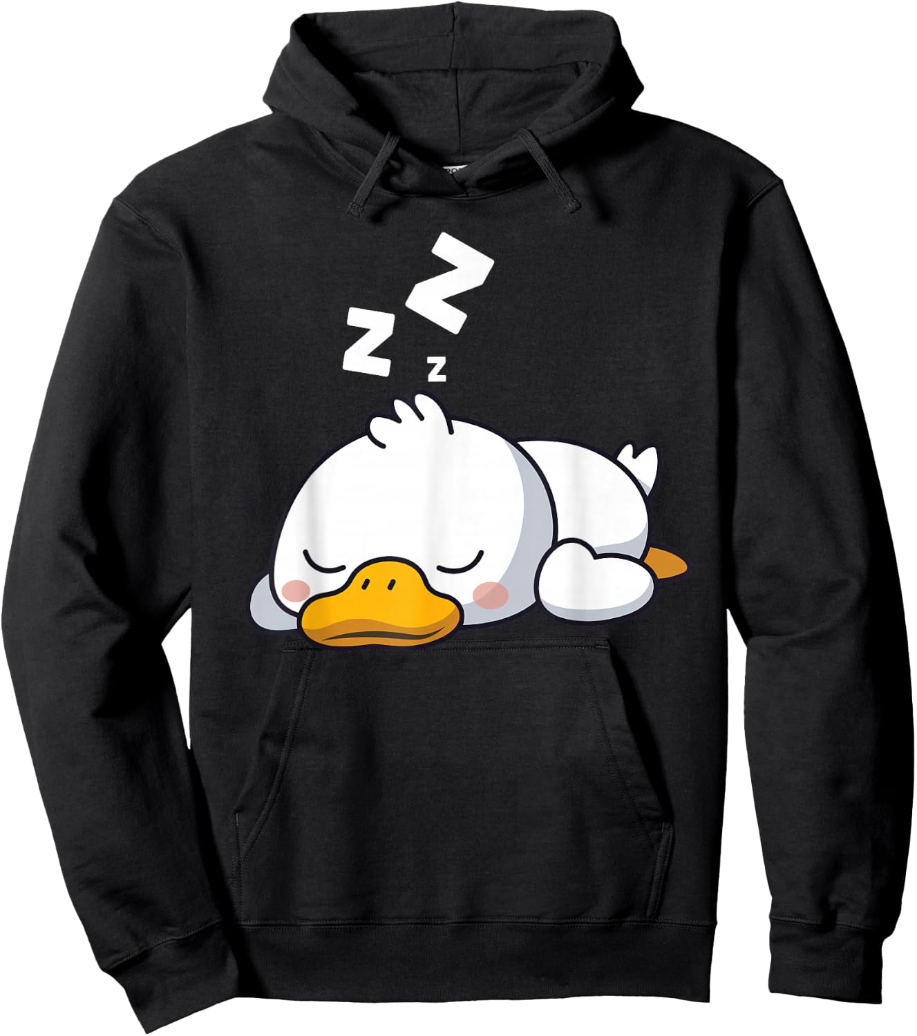 Cute Duck Sleeping Funny Duck Lover Hoodie - Hoodie | Black