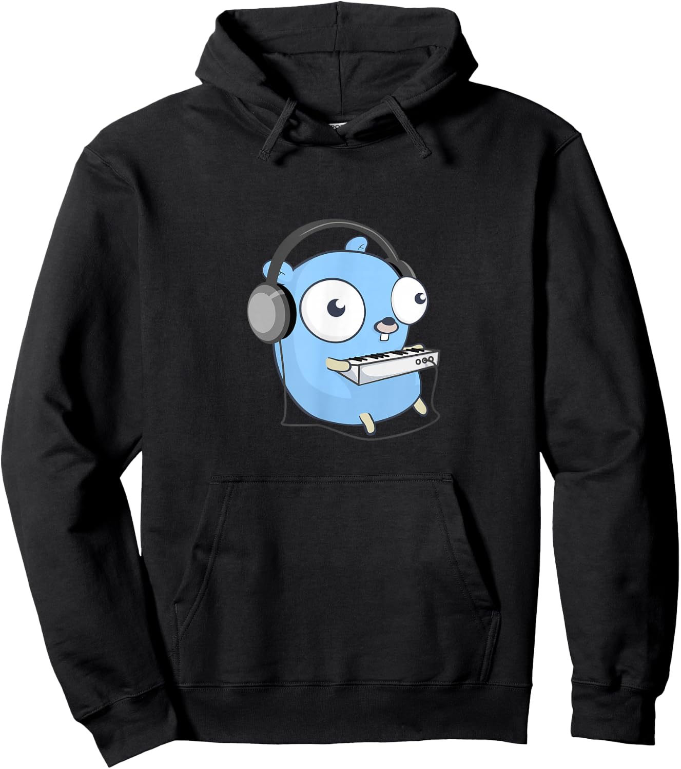 Go Developer golang music gopher Hoodie - Hoodie | Black