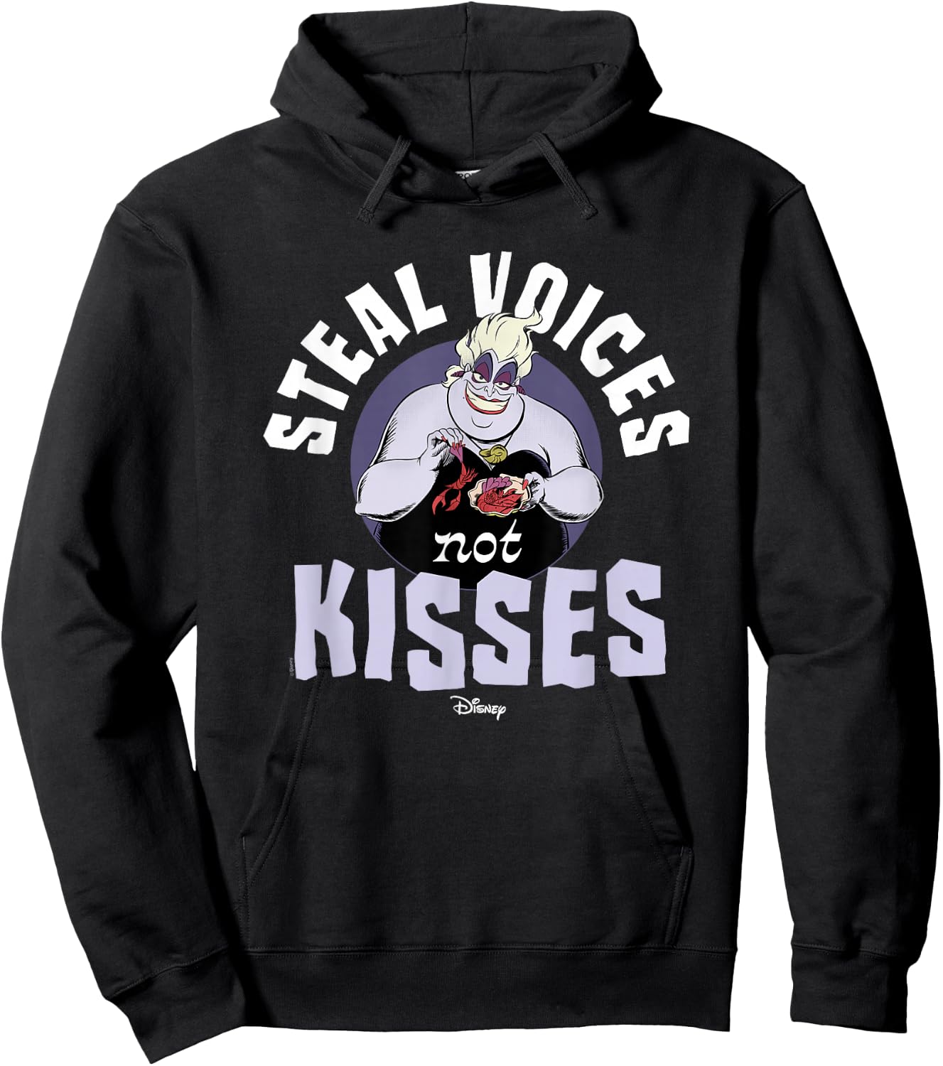 Disney Villains - Ursula Steal Voices Not Kisses Hoodie - Hoodie | Black