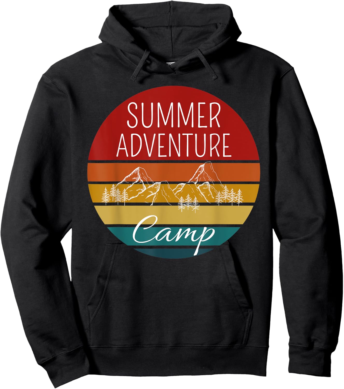 Summer Adventure Camp Mountains Scout Scouting Hiking Hoodie - Hoodie | Black