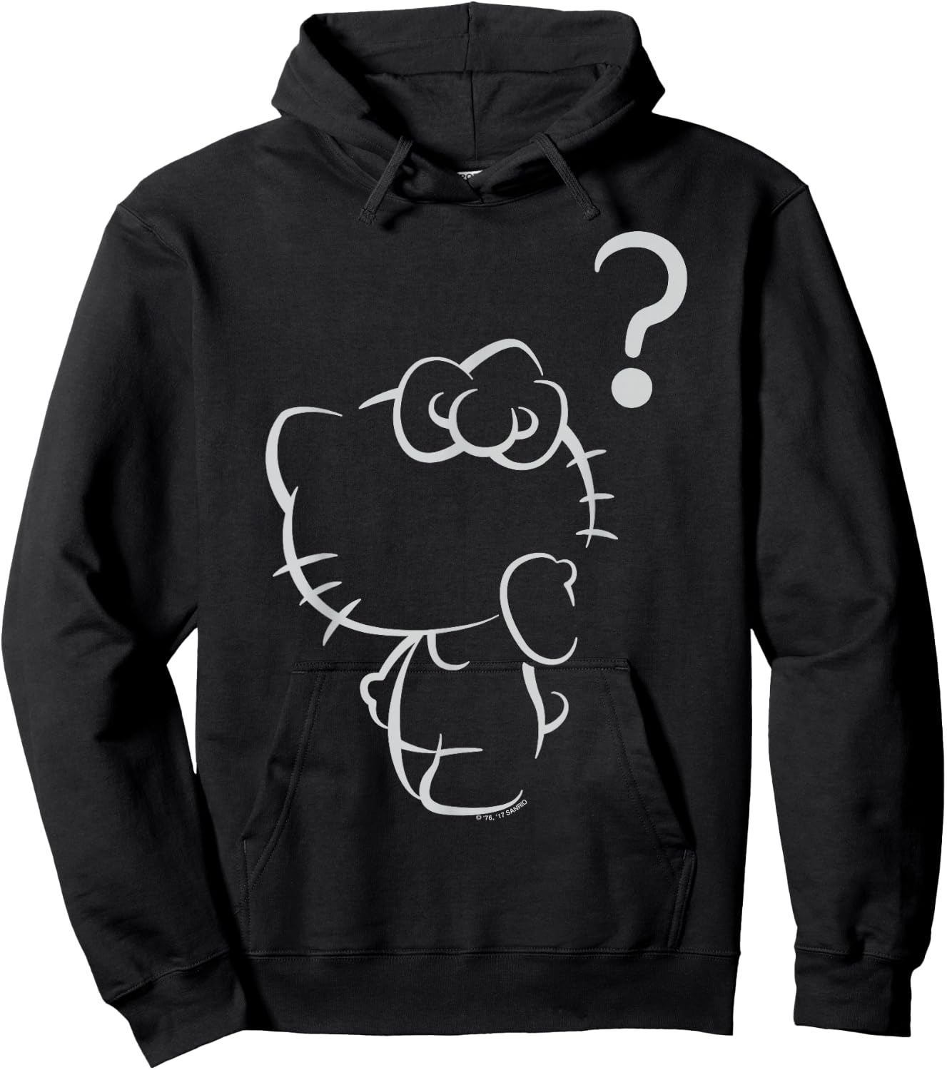 Hello Kitty Question Mark Shirt Hoodie - Hoodie | Black
