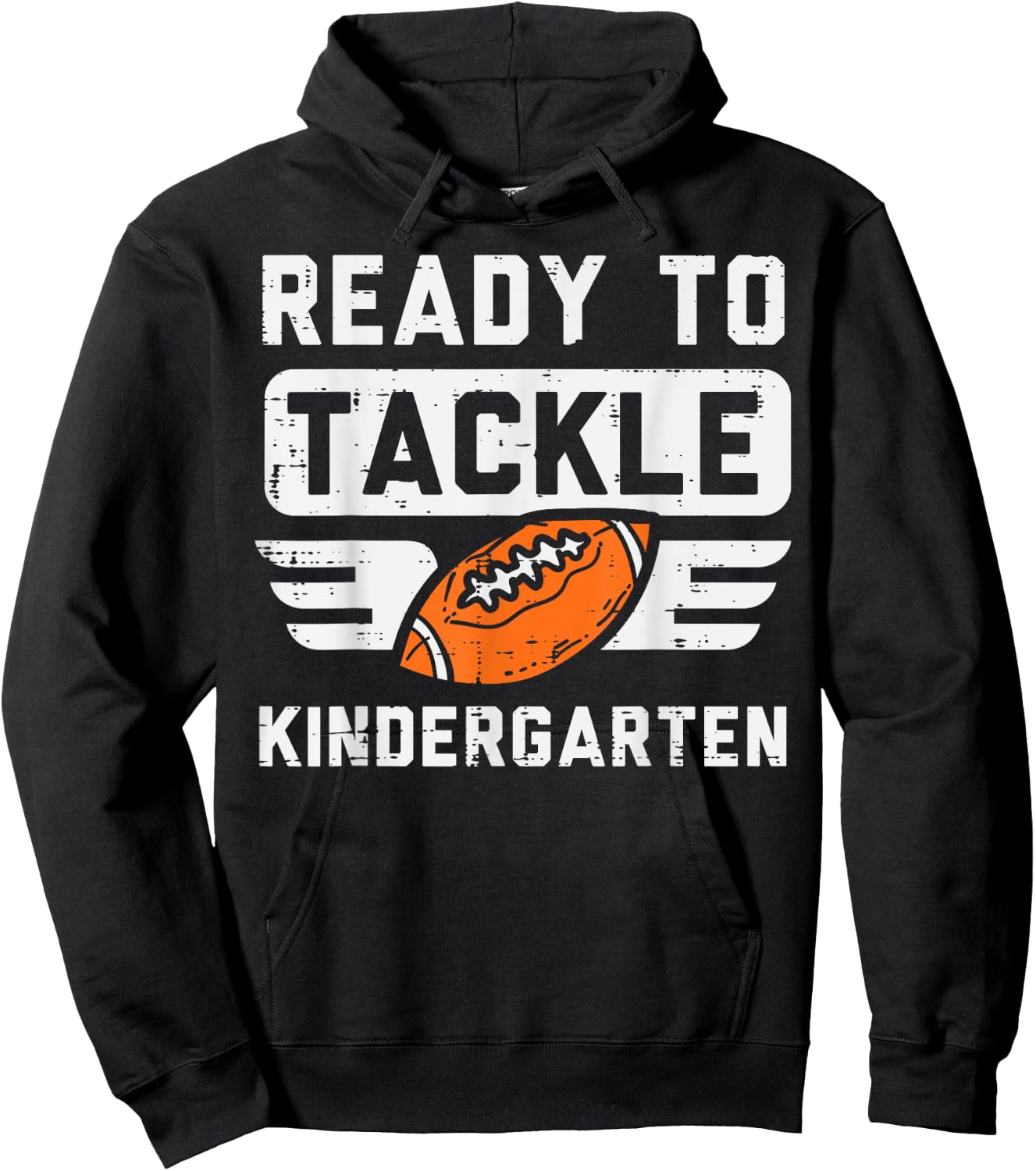 Ready To Tackle Kindergarten Football First Day Sport Boys Hoodie - Hoodie | Black