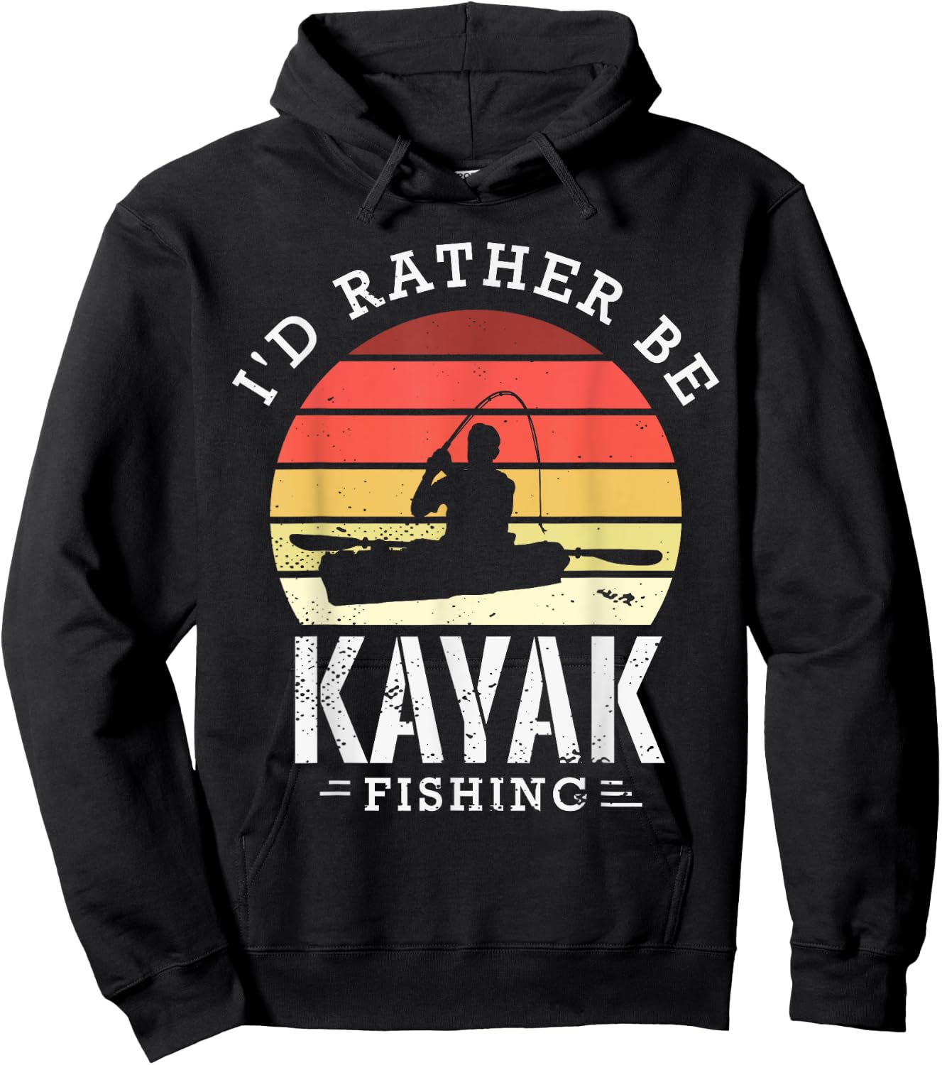 I'd rather be kayak fishing funny fishing gear gift Hoodie - Hoodie | Black