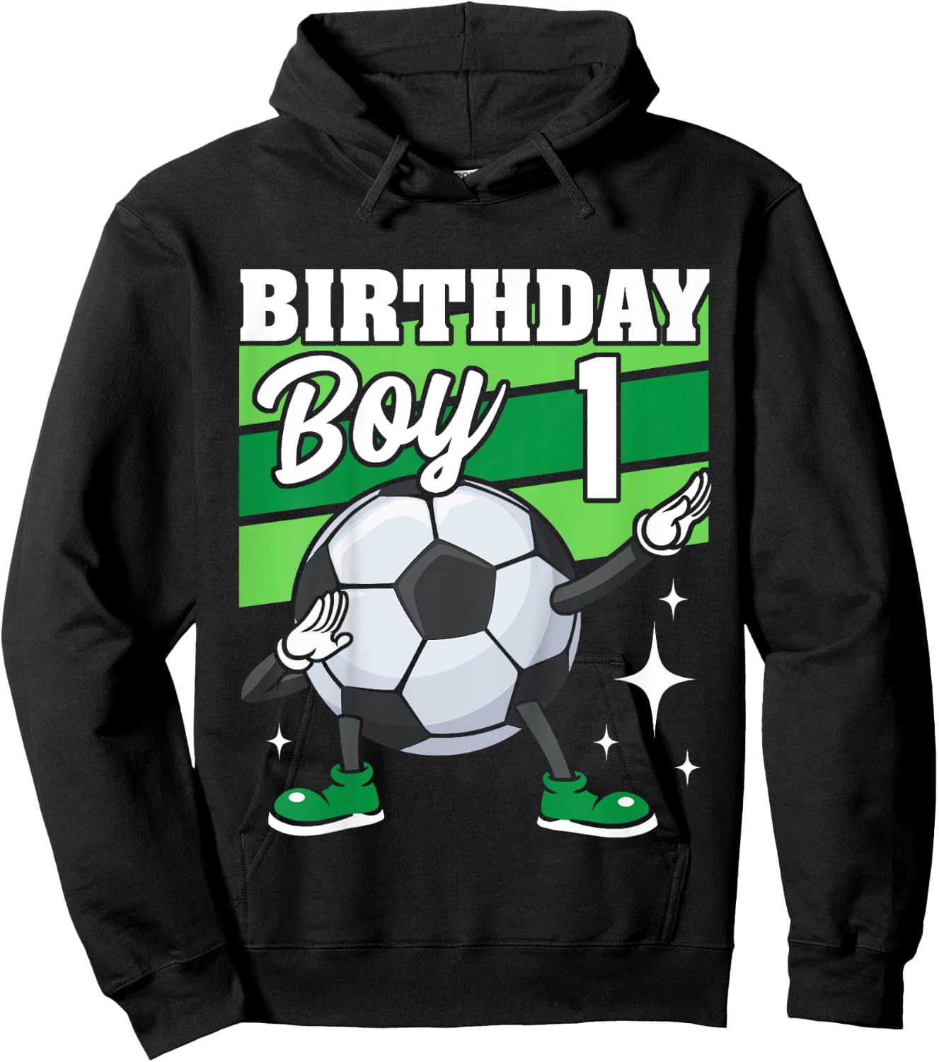 Kids Soccer Birthday Party 1 Year Old Boy 1st Birthday Hoodie - Hoodie | Black