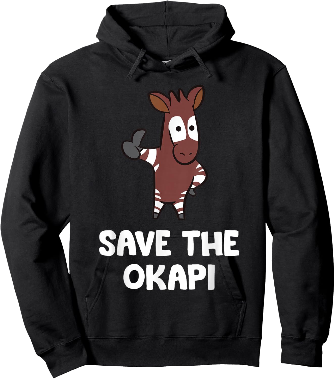 Save The Okapi Hoodie - Hoodie | Black