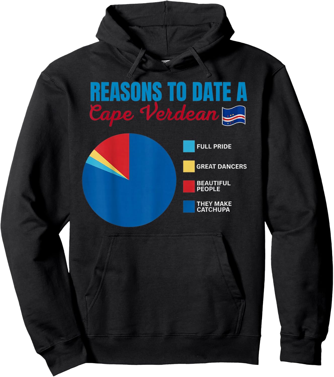 Reasons to Date A Cabo Verde Flag Pride Verdian Cape Verde Hoodie - Hoodie | Black
