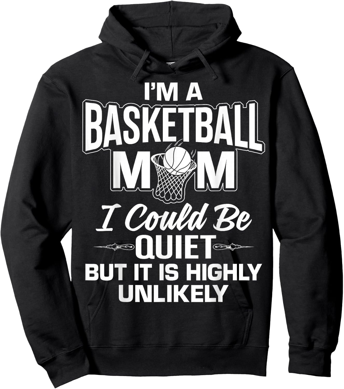 Funny Basketball Mom Merch - Unique Cute Moms Design Hoodie - Hoodie | Black
