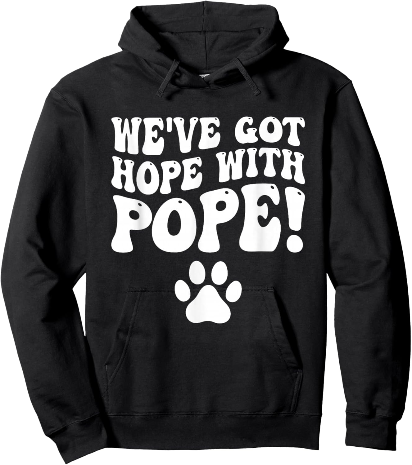 We've Got Hope With The Pope Kentucky Paw Print Hoodie - Hoodie | Black