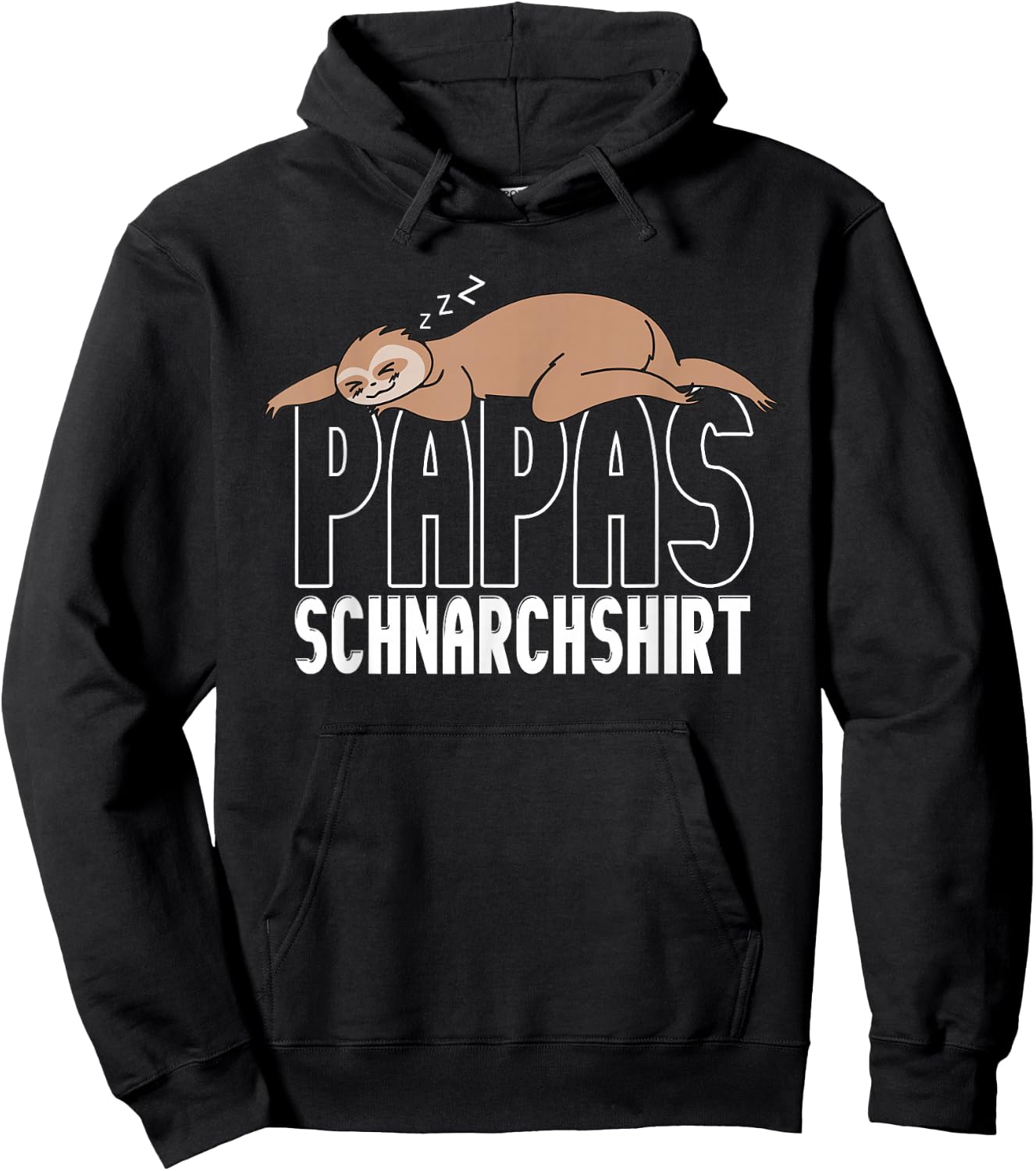Papas Schnarchshirt | Schlafshirt Pyjama Schlafanzug Vater Hoodie - Hoodie | Black