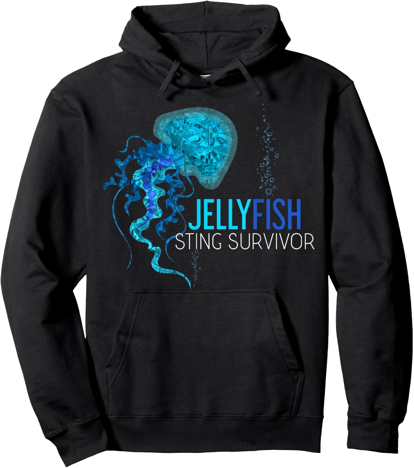 Jellyfish Sting Survivor Funny Aquarist Gift Jellyfish Hoodie - Hoodie | Black