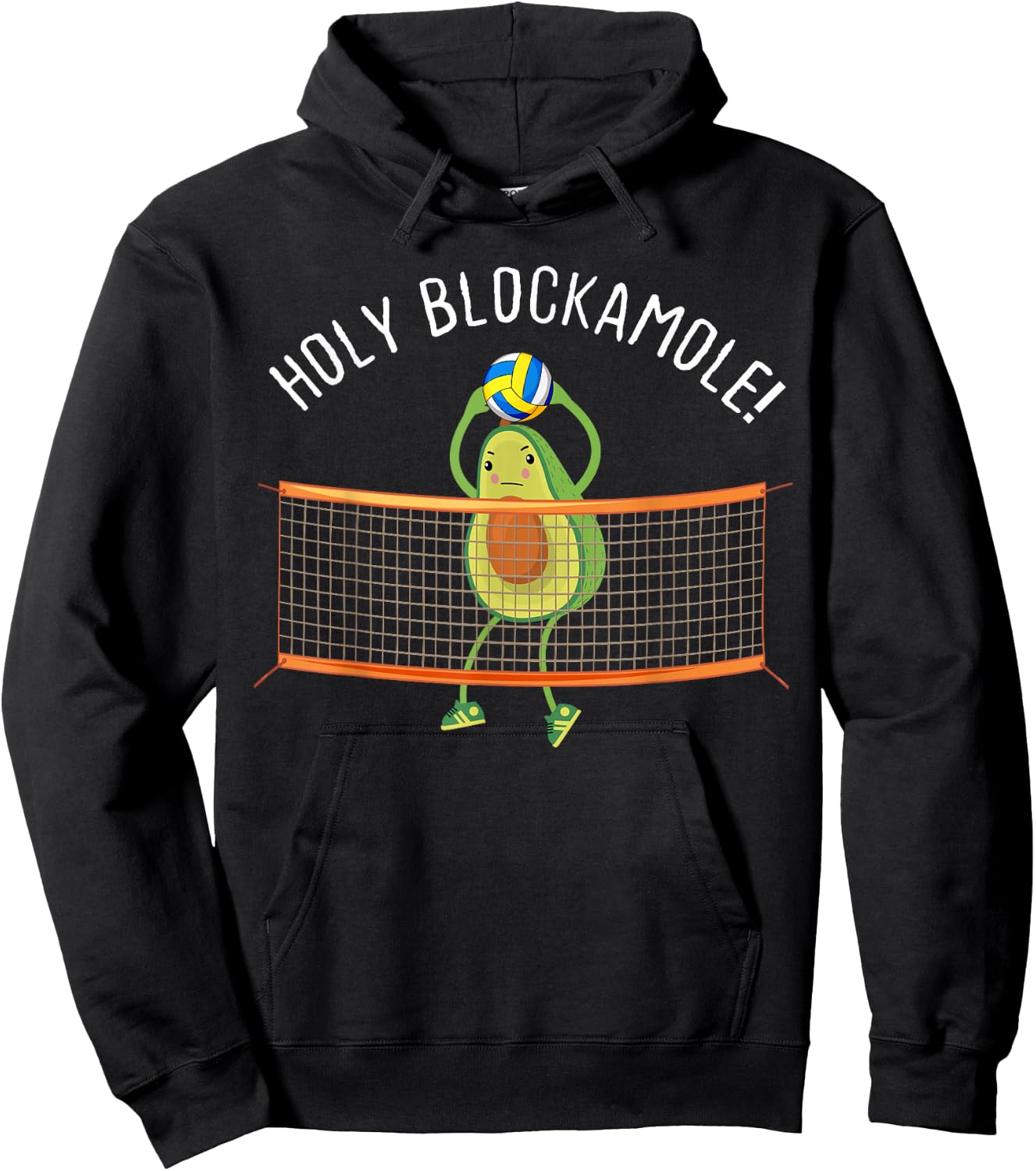 Holy Blockamole Volleyball Cute Funny Small Hoodie - Hoodie | Black