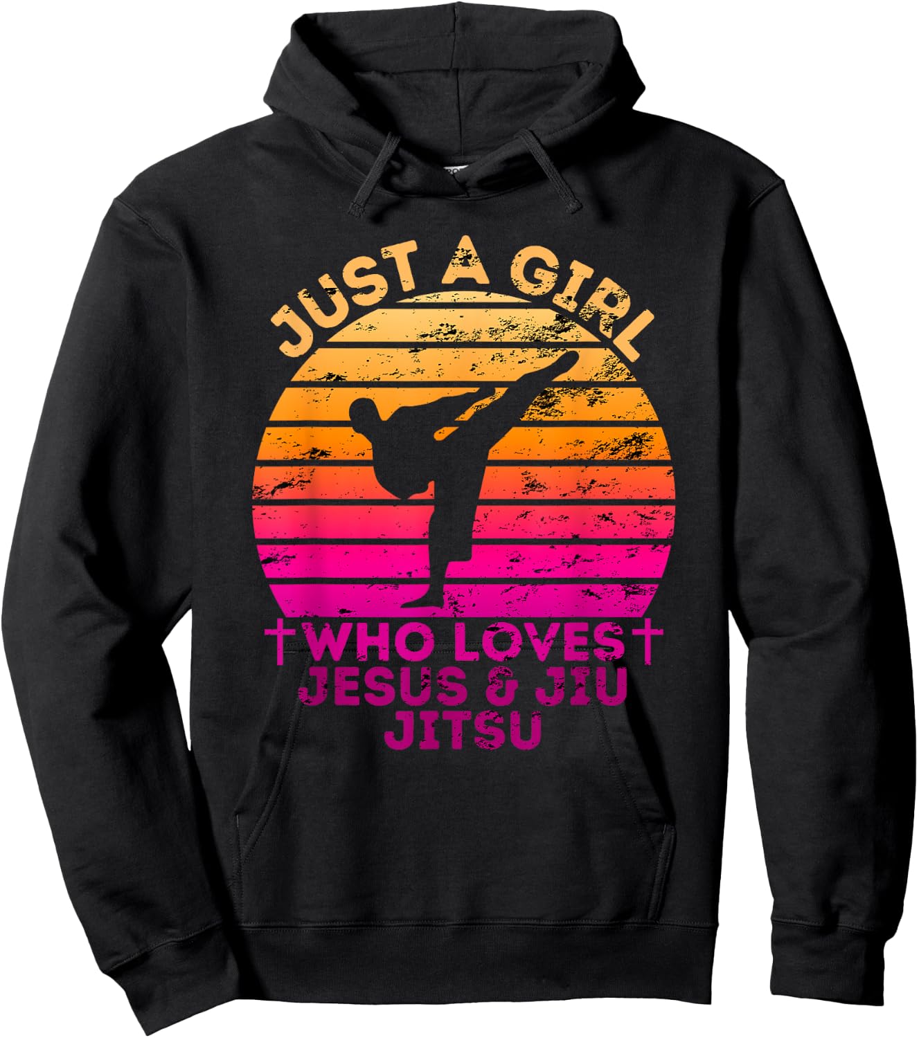 Just A Girl Who Loves Jesus And Jujutsu Hoodie - Hoodie | Black