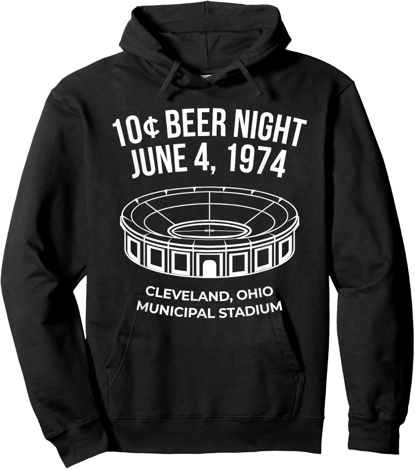 Cleveland Baseball Shirt Retro 10 Cent Beer Night Hoodie - Hoodie | Black