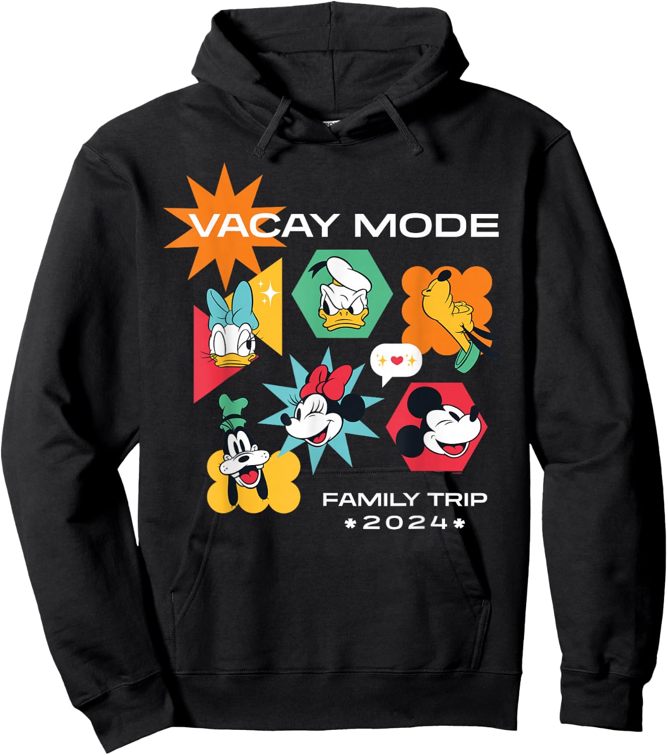 Disney Mickey & Friends Vacay Mode Family Trip Vacation 2024 Hoodie - Hoodie | Black