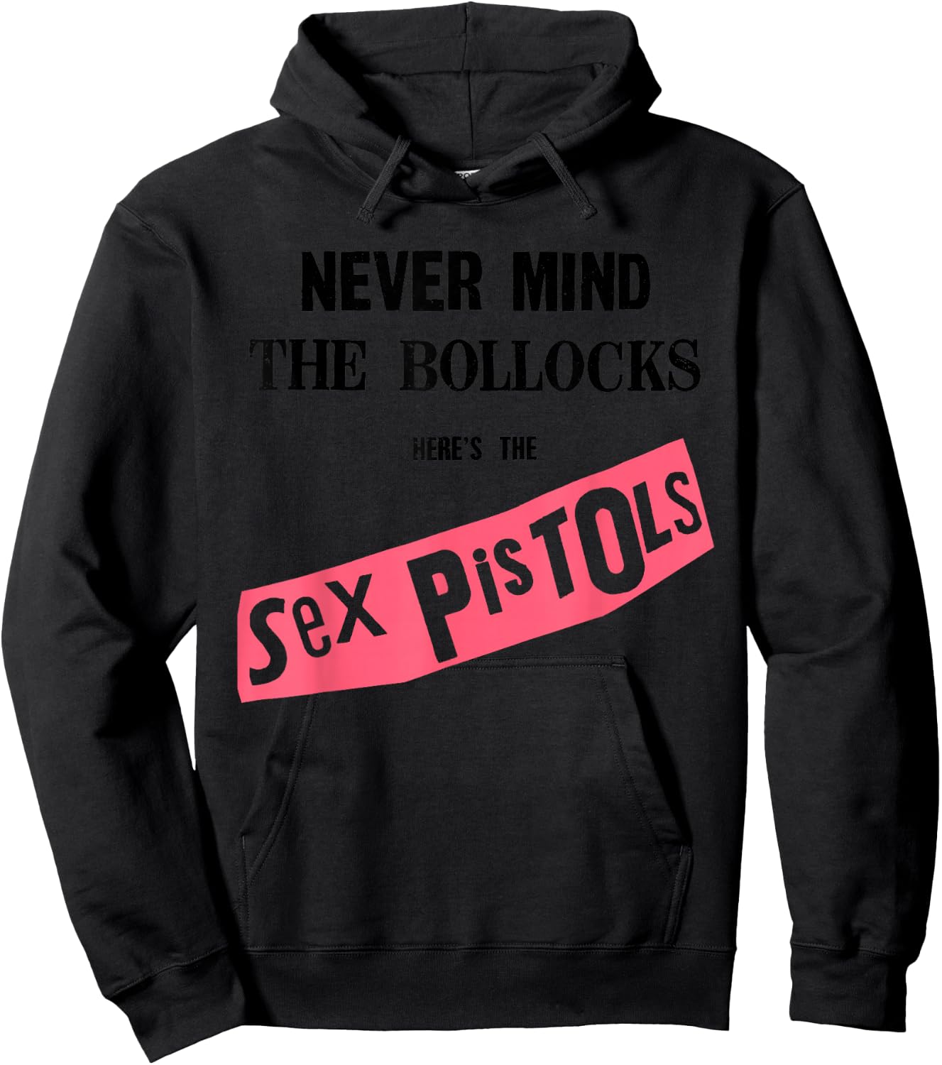 Sex Pistols Official Never Mind The Bollocks Pink Hoodie - Hoodie | Black
