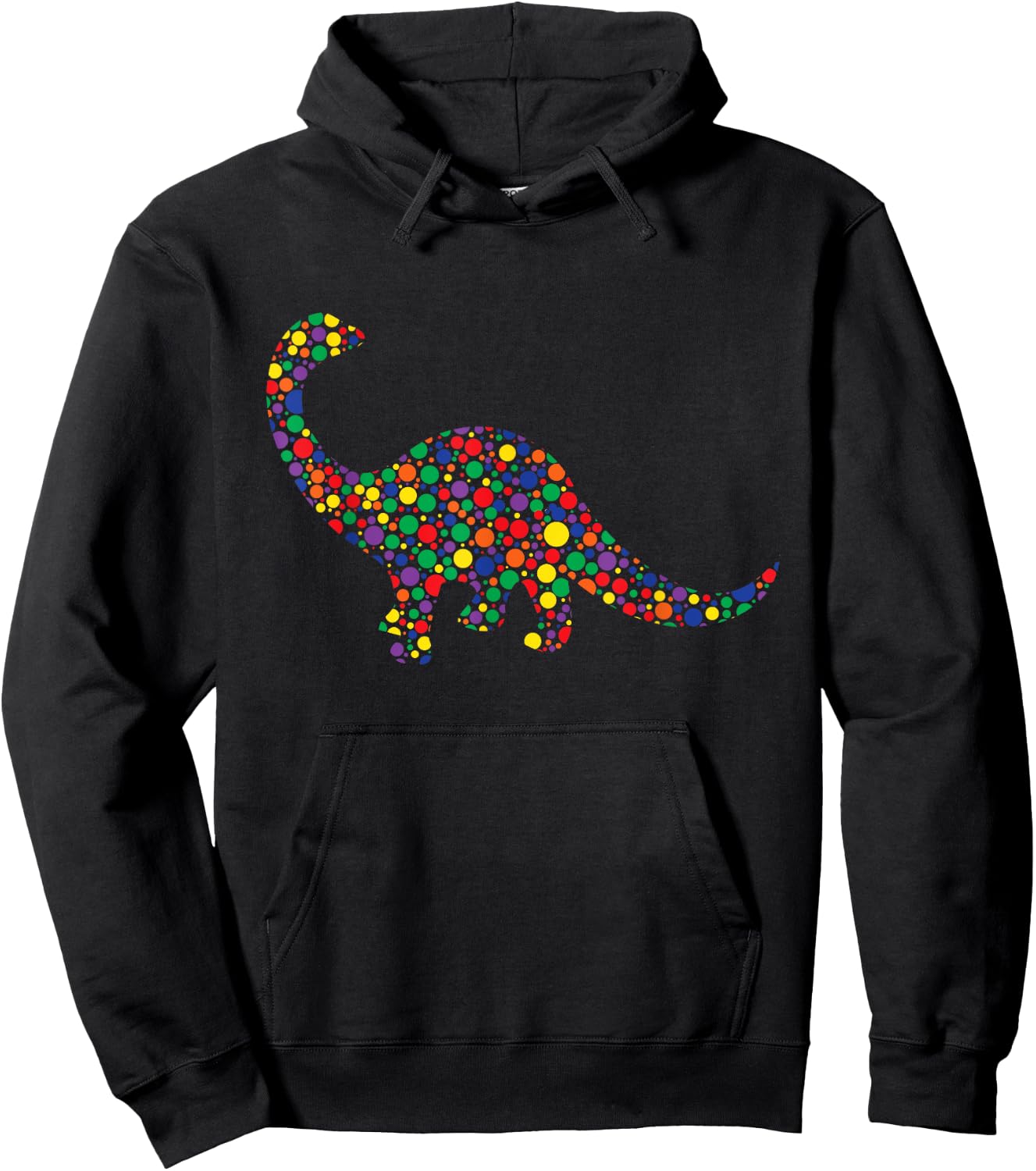 Polka Dot Brontosaurus, Retro Vintage Dinosaur Boys Hoodie - Hoodie | Black