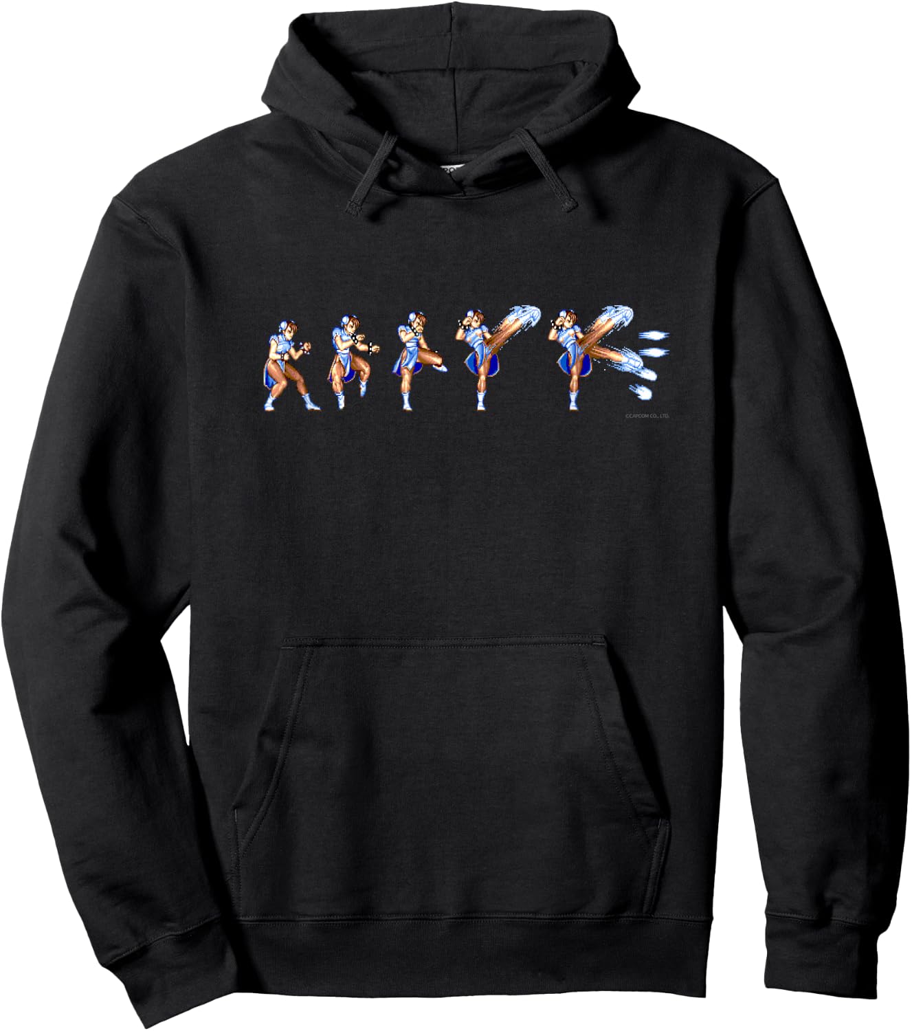 Street Fighter Ii Chun-li (hyakuretsukyaku) Hoodie - Hoodie | Black