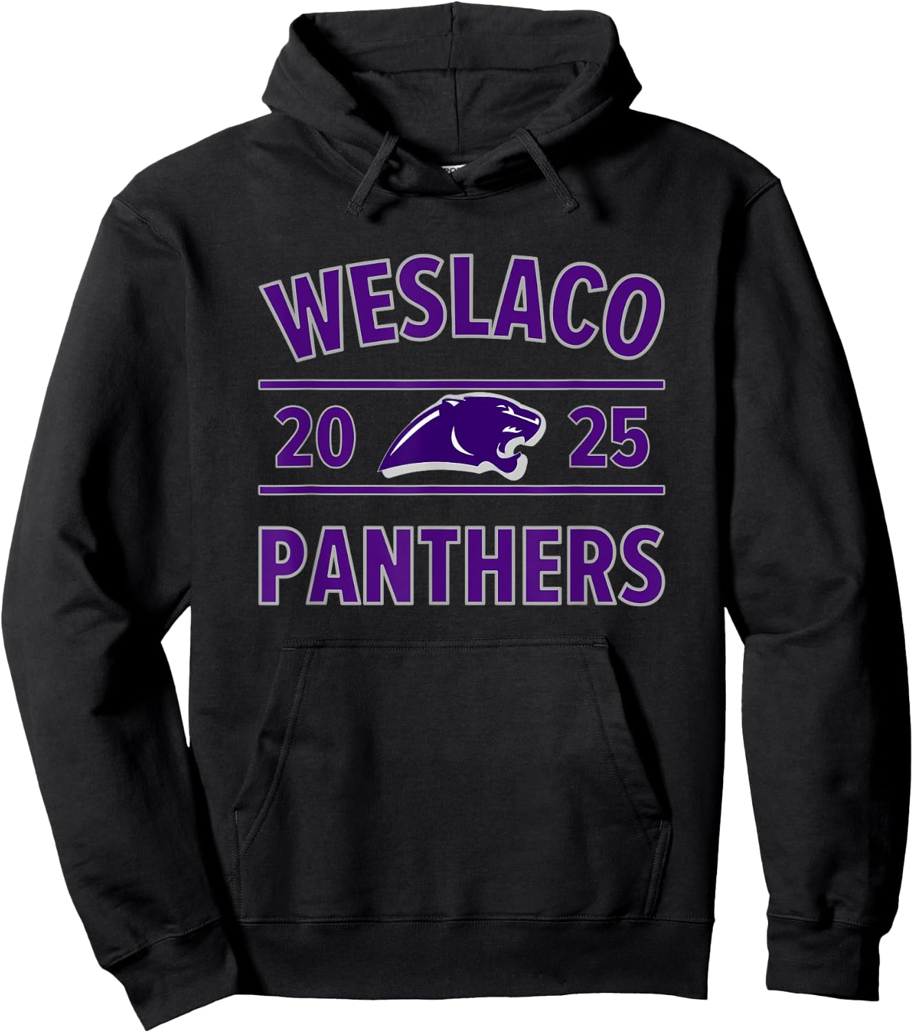 Weslaco Panthers Logo 2025 HS Hoodie - Hoodie | Black