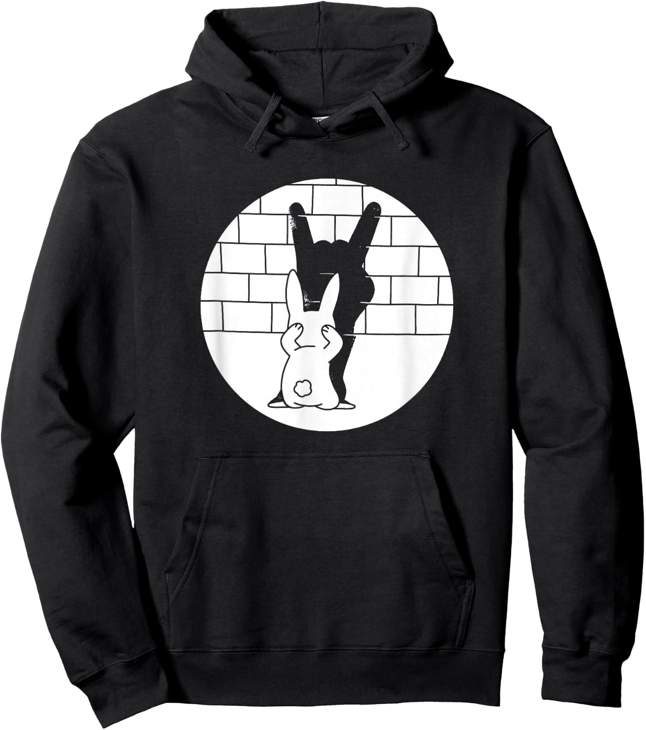Funny Easter Bunny Heavy Metal Fan Rock Festival Rabbit Hoodie - Hoodie | Black
