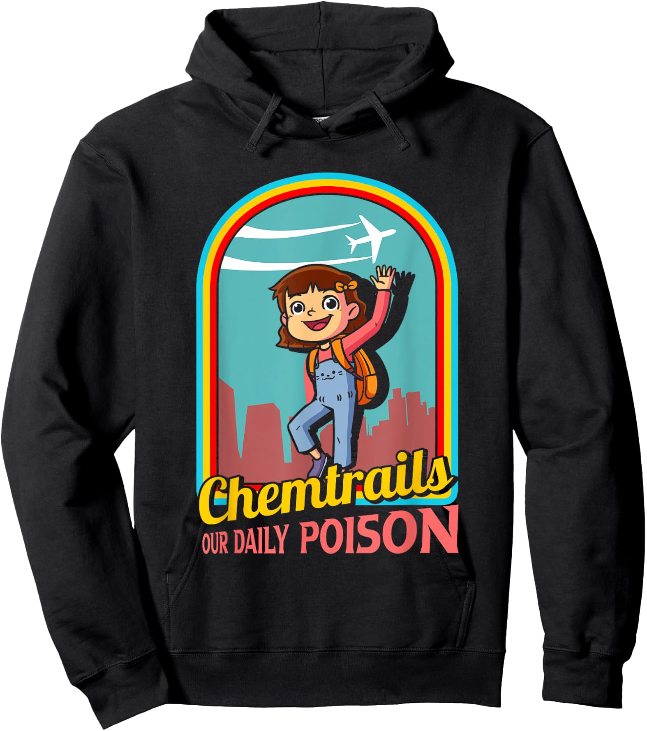 Chemtrails Our Daily Poison Conspiracy Theory Aluminum Hat Hoodie - Hoodie | Black