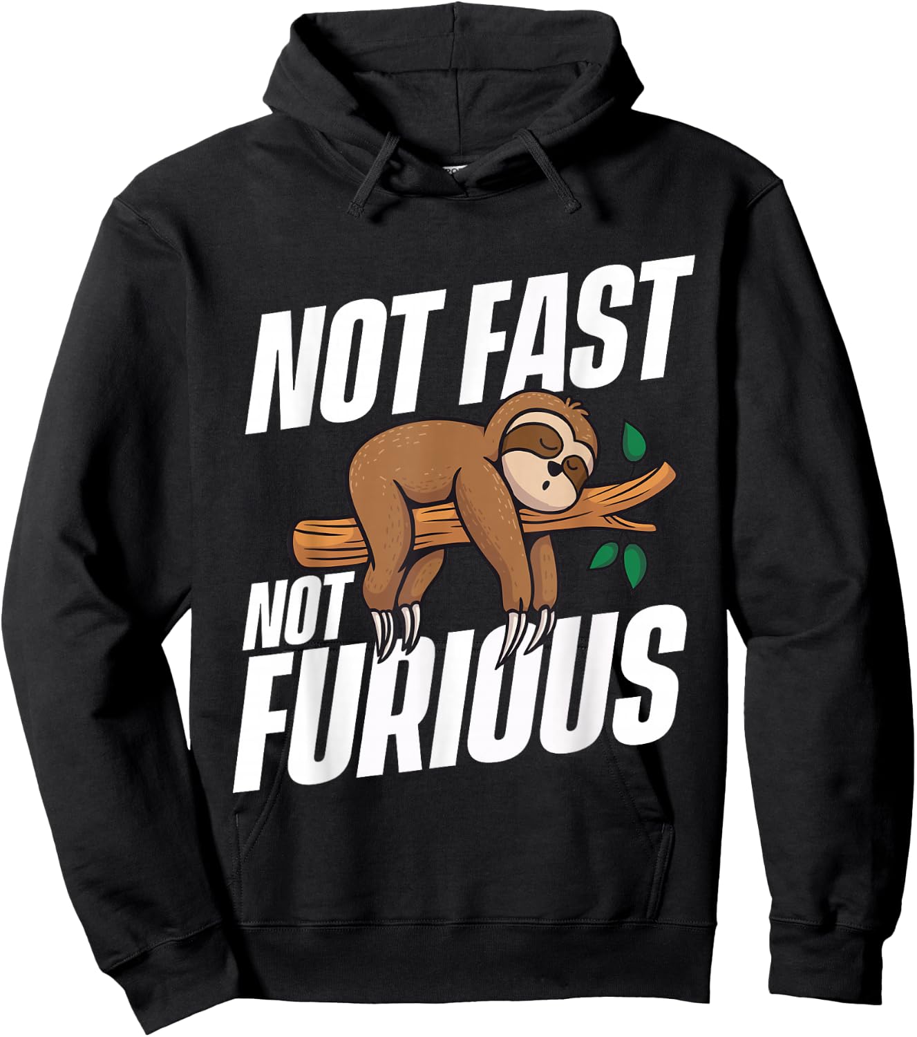 Not Fast Not Furious - Sleeping Sloth Zookeeper Animal Lover Hoodie - Hoodie | Black