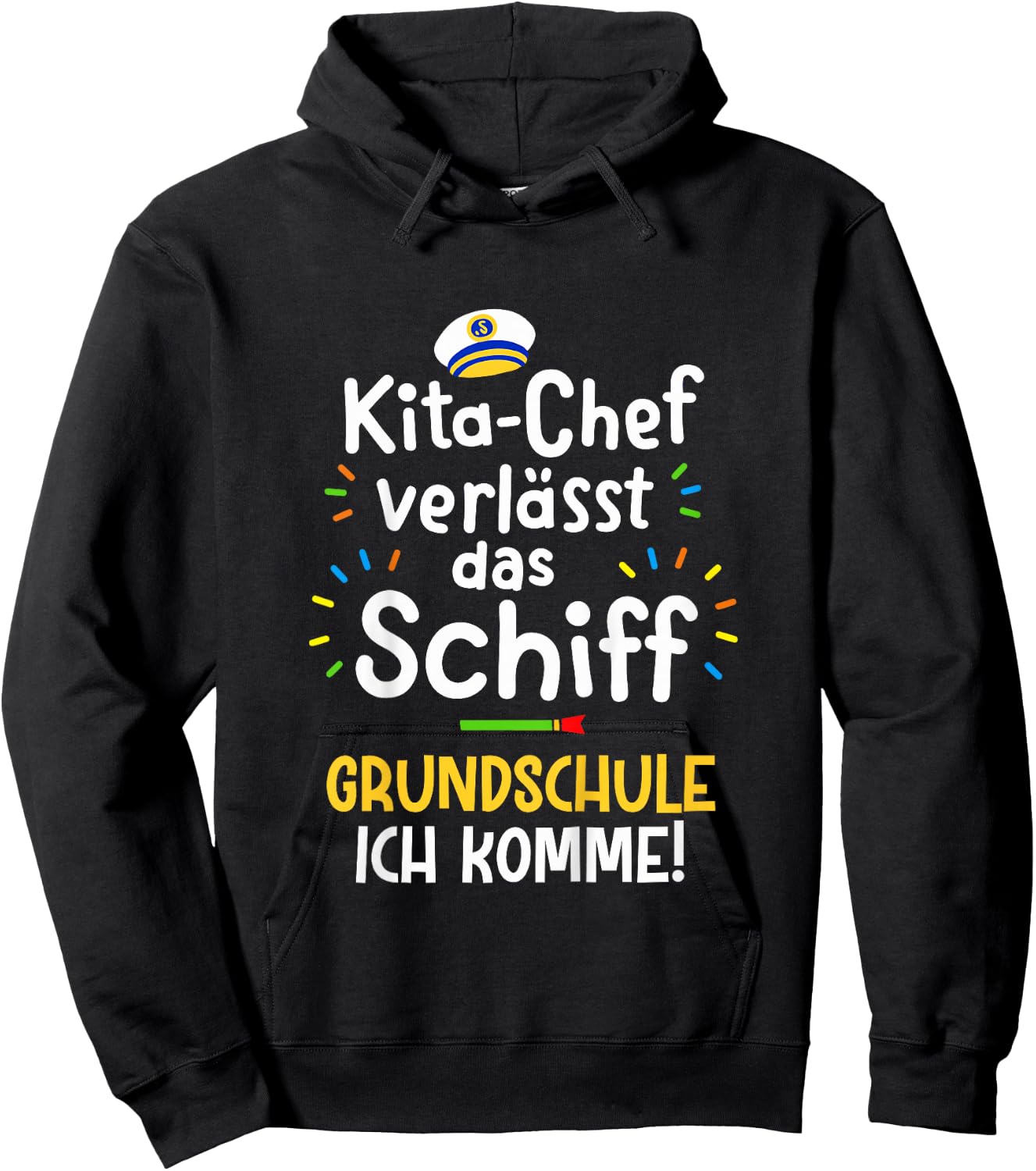 Kita Abgänger Verlässt Schiff Abschied Kindergarten Hoodie - Hoodie | Black