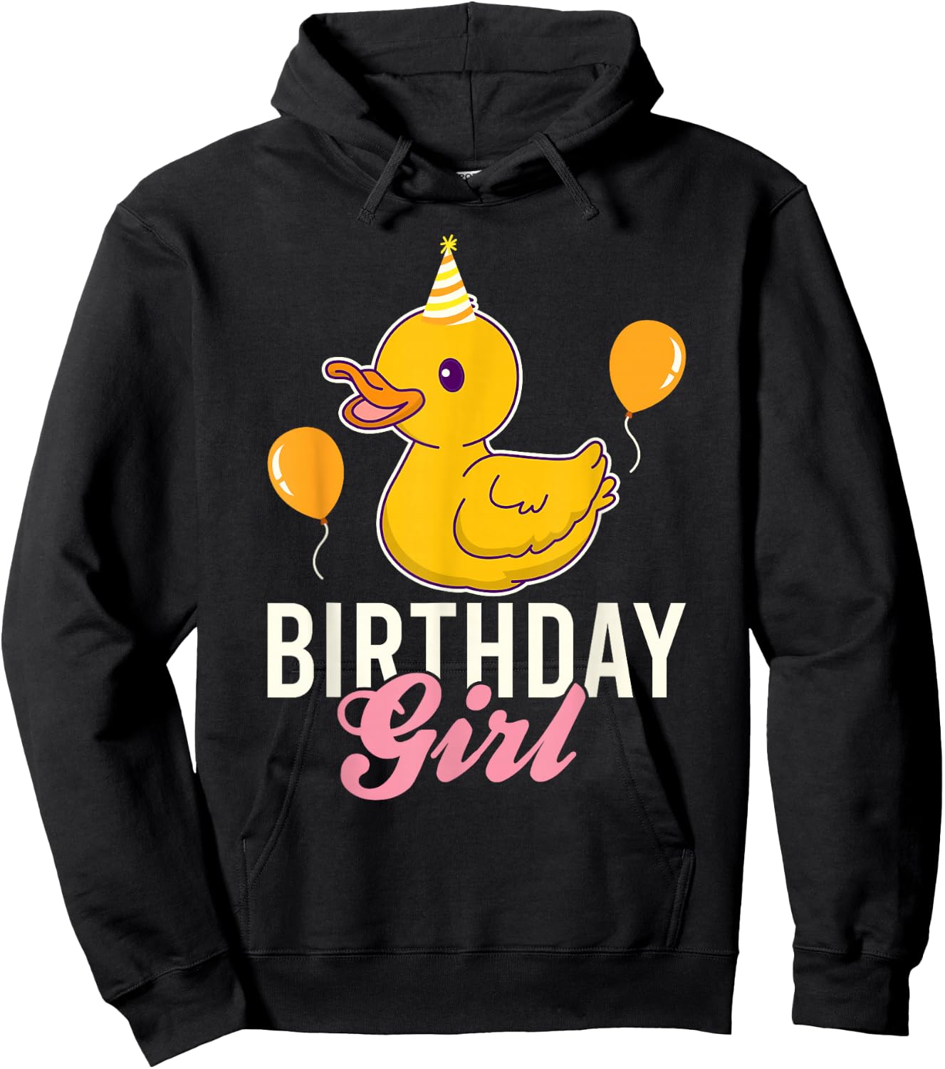 Cute Birthday Girl Duck Hoodie - Hoodie | Black