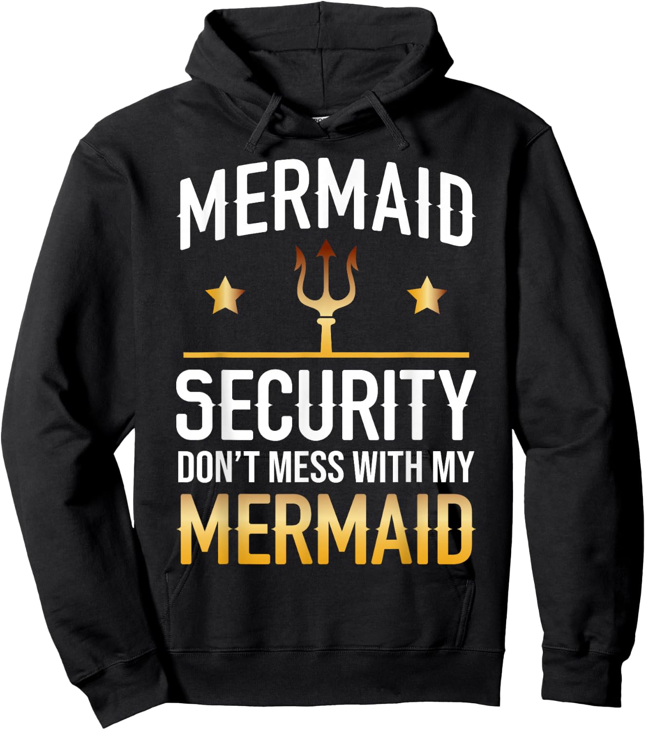 Mermaid Security Mermaid Lover Underwater Fantasy Hoodie - Hoodie | Black