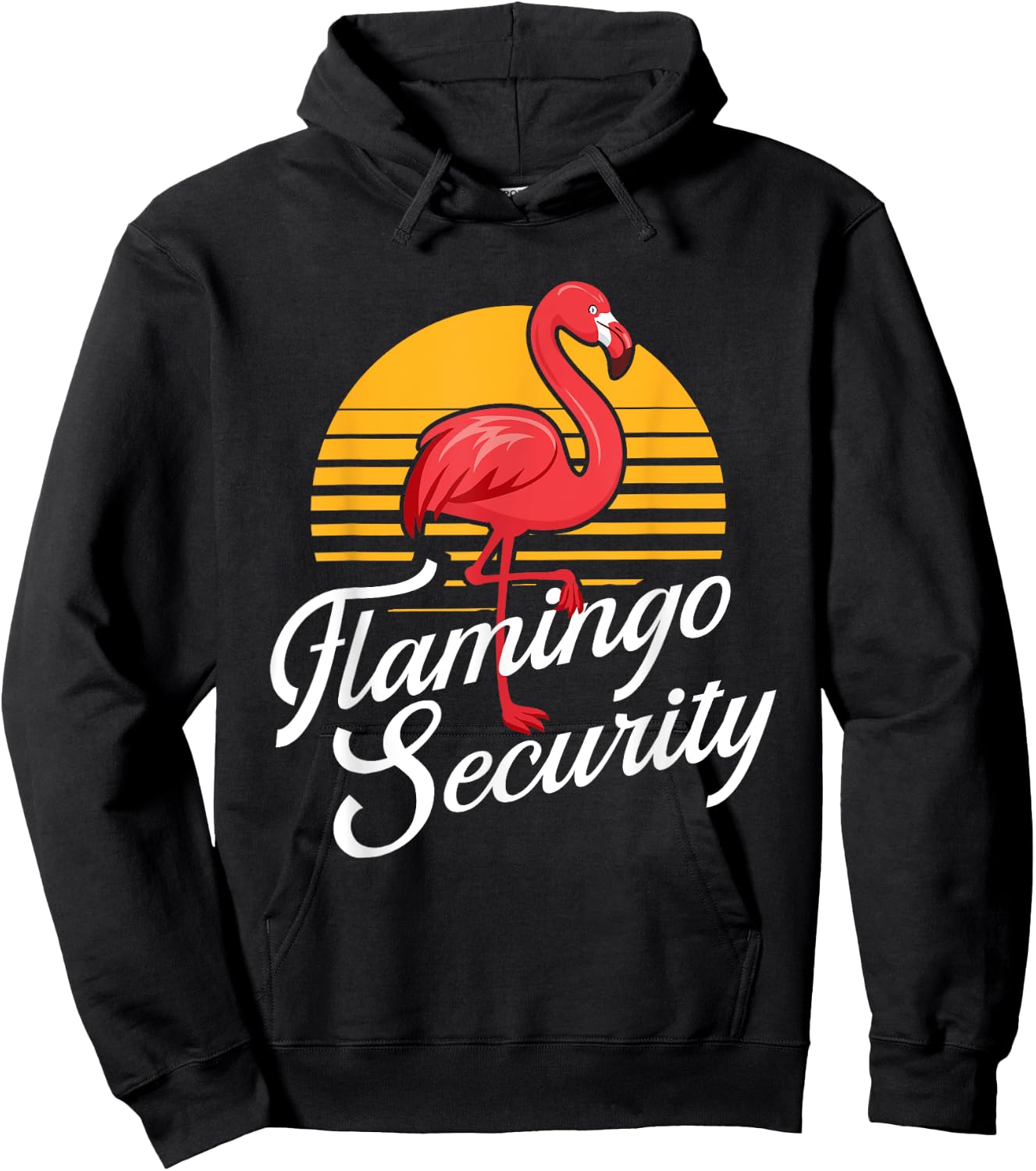 Flamingo Security - Flamingo Lover Birthday Security Hoodie - Hoodie | Black