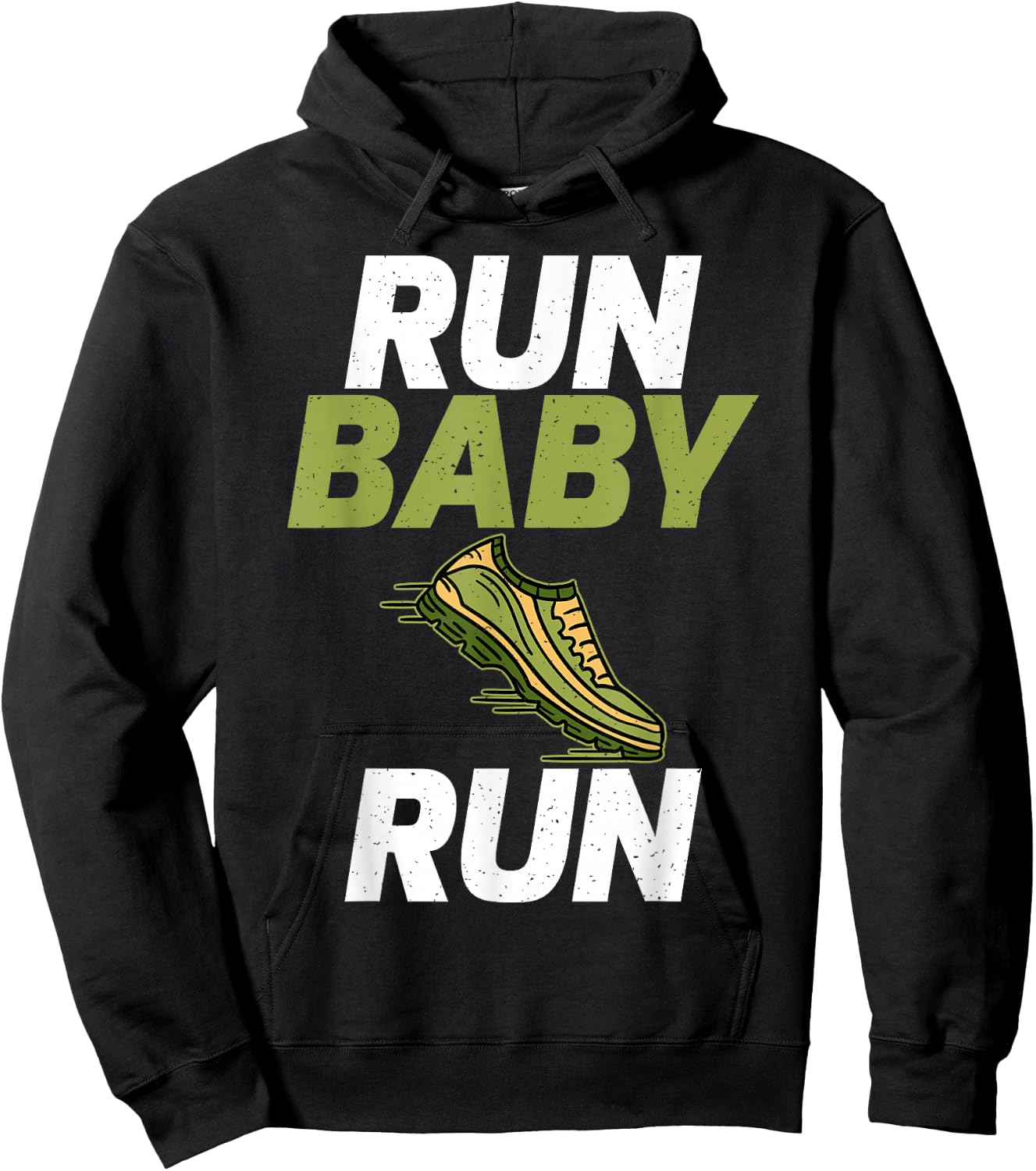 Run Baby Run Marathon Runner Hoodie - Hoodie | Black