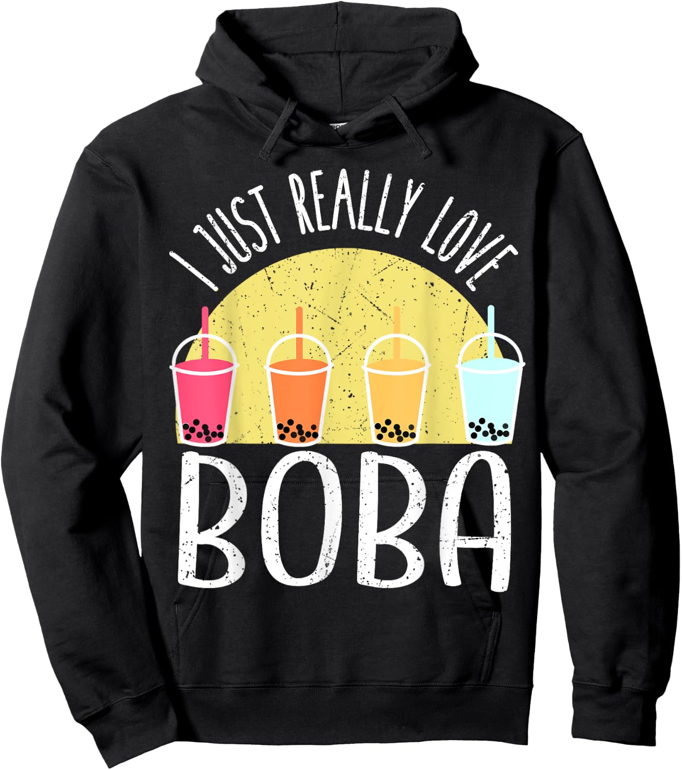 I Just Really Love Boba Japanese Kawaii Anime KIDS Gifts Hoodie - Hoodie | Black